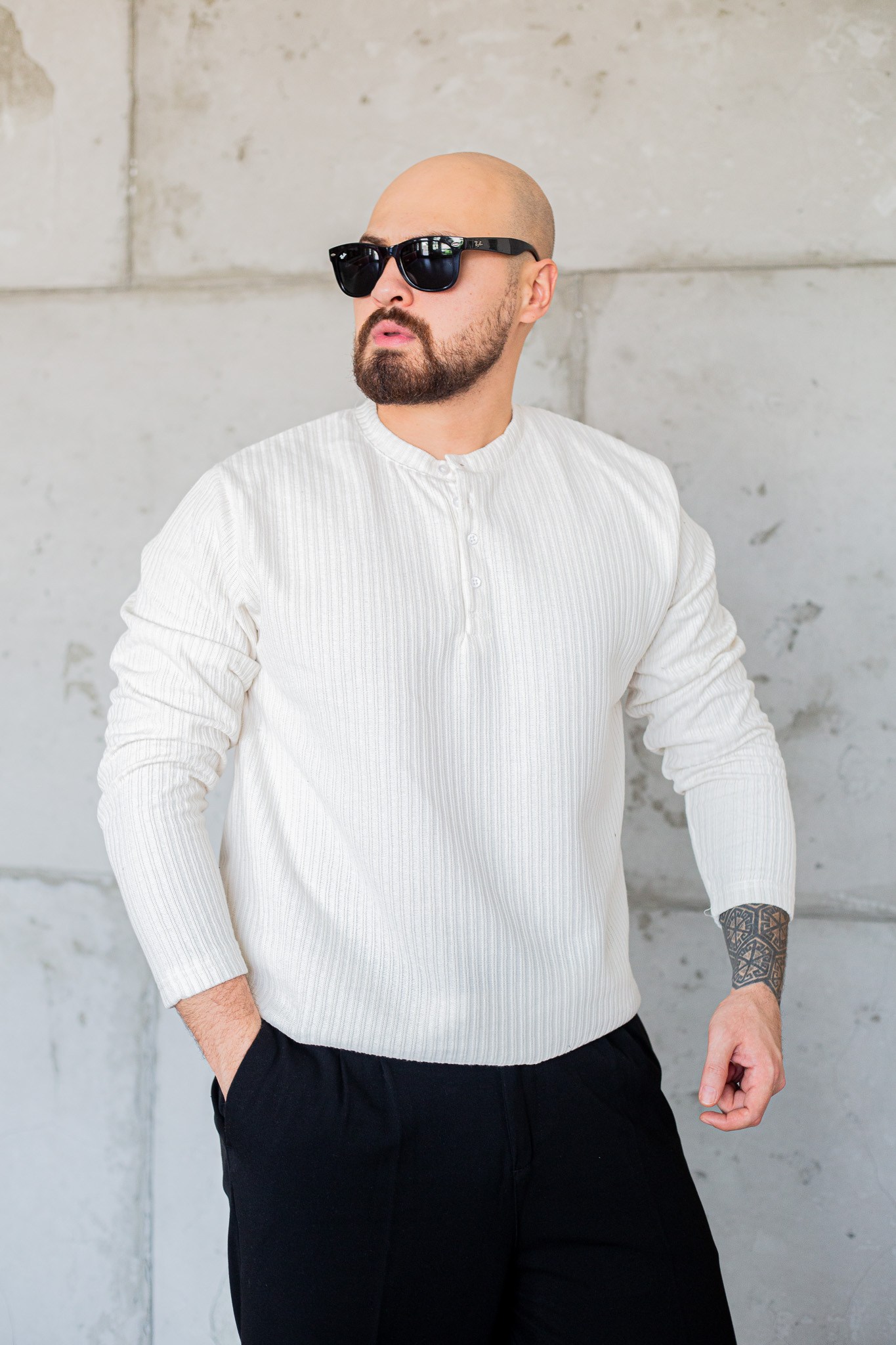 Çizgi Detalı Düğmeli Sweatshirt (SVTB119)
