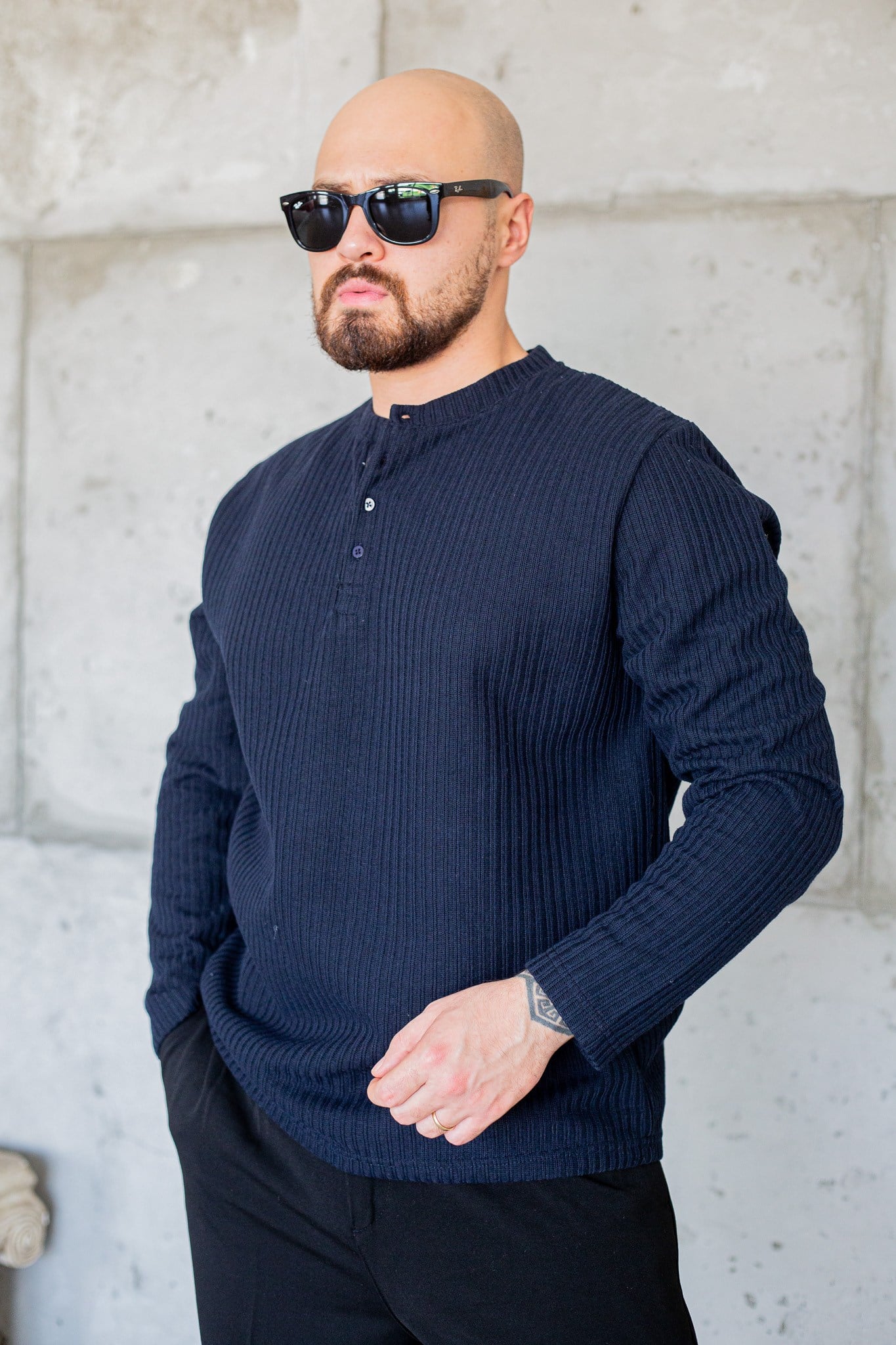 Çizgi Detalı Düğmeli Sweatshirt (SVTL119)