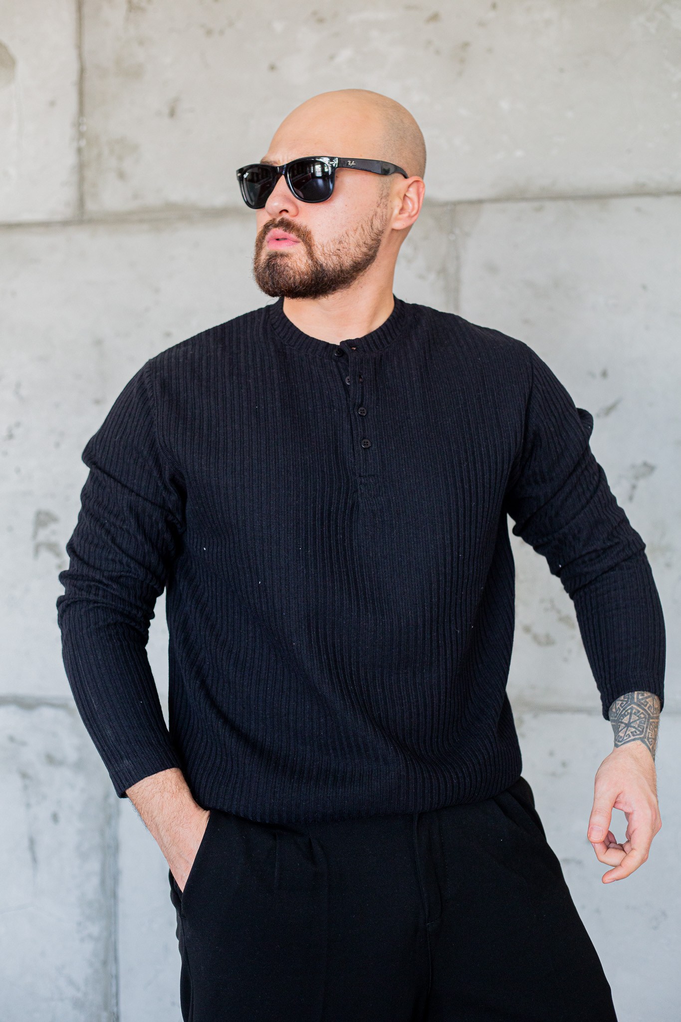 Çizgi Detalı Düğmeli Sweatshirt (SVTS119)