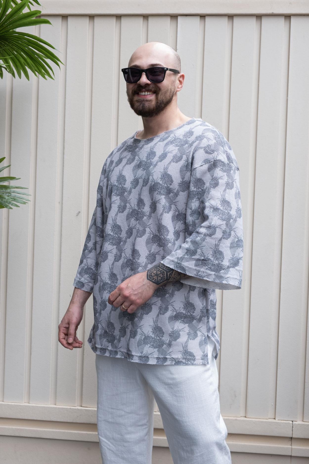 Fakir Kol Dijital Baskılı Oversize T-Shirt (TS17)