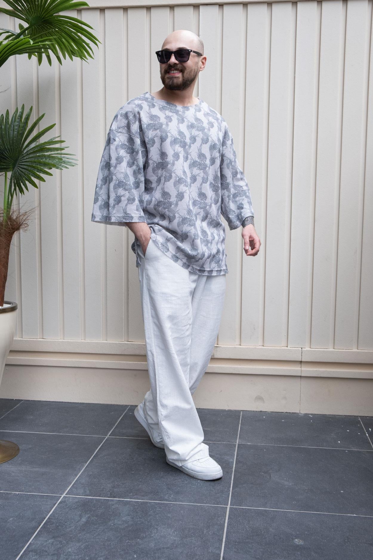 Fakir Kol Dijital Baskılı Oversize T-Shirt (TS17)