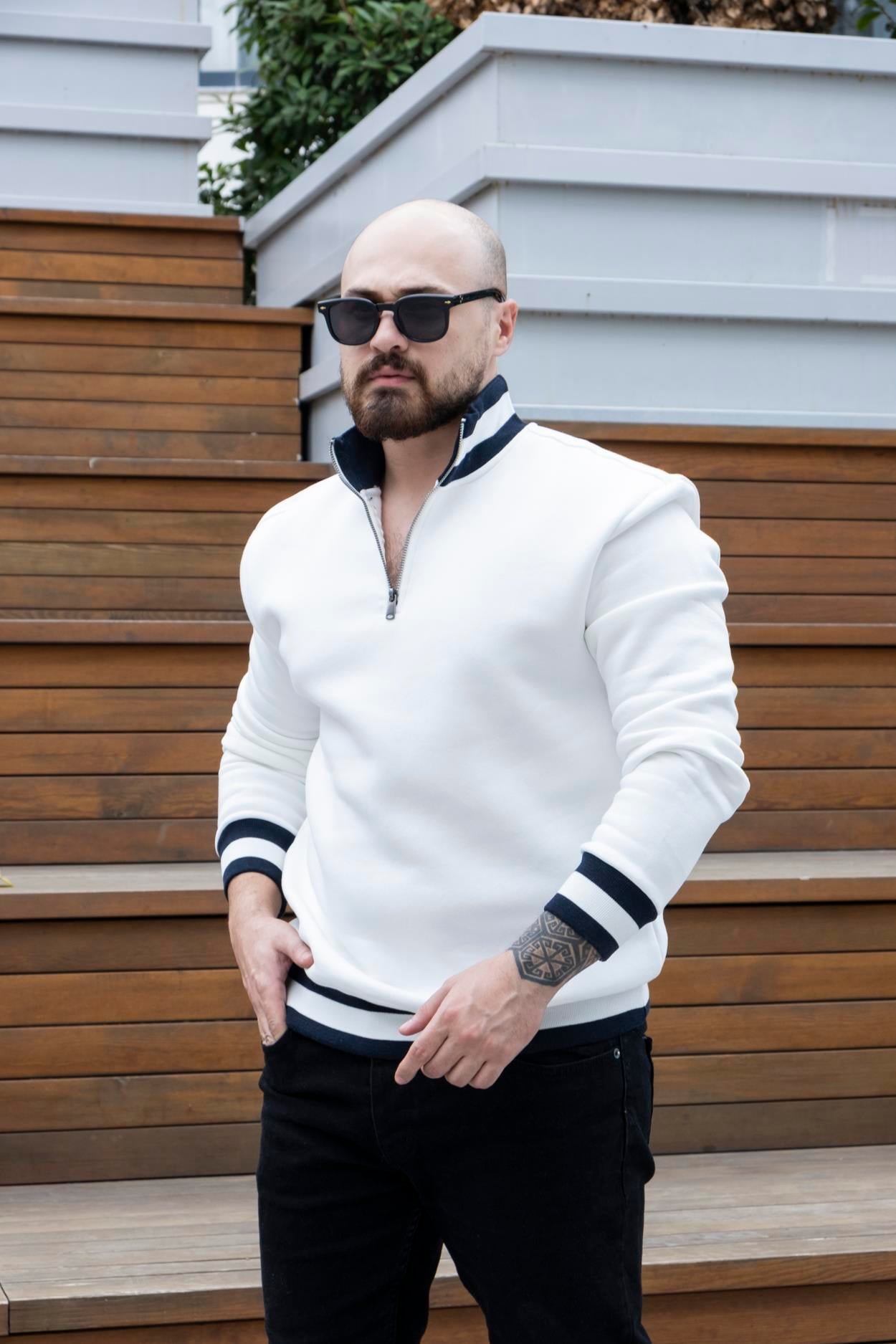 Fermuarlı Üç İplik Sweatshirt (SVTB27)