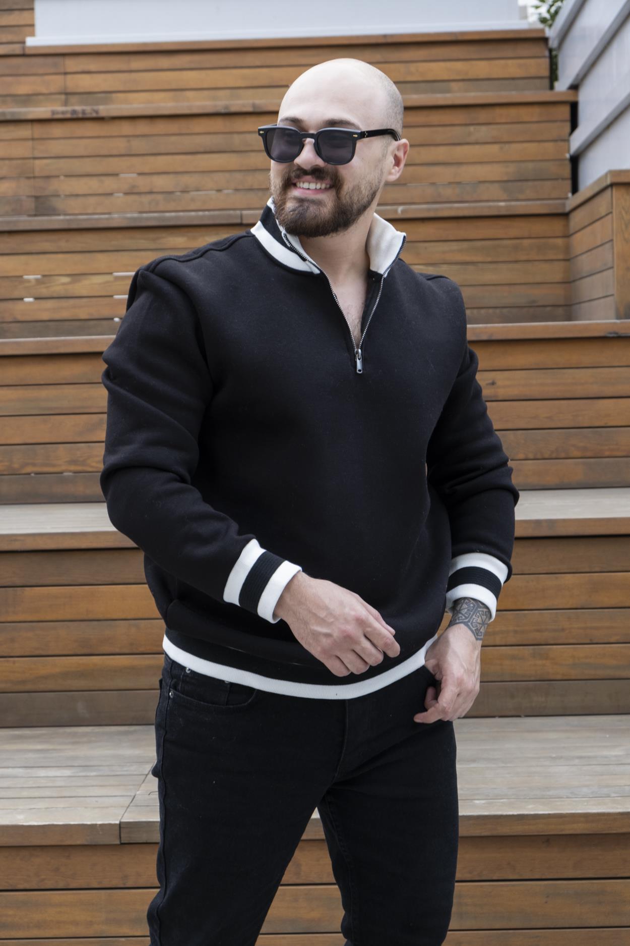 Fermuarlı Üç İplik Sweatshirt (SVTS27)