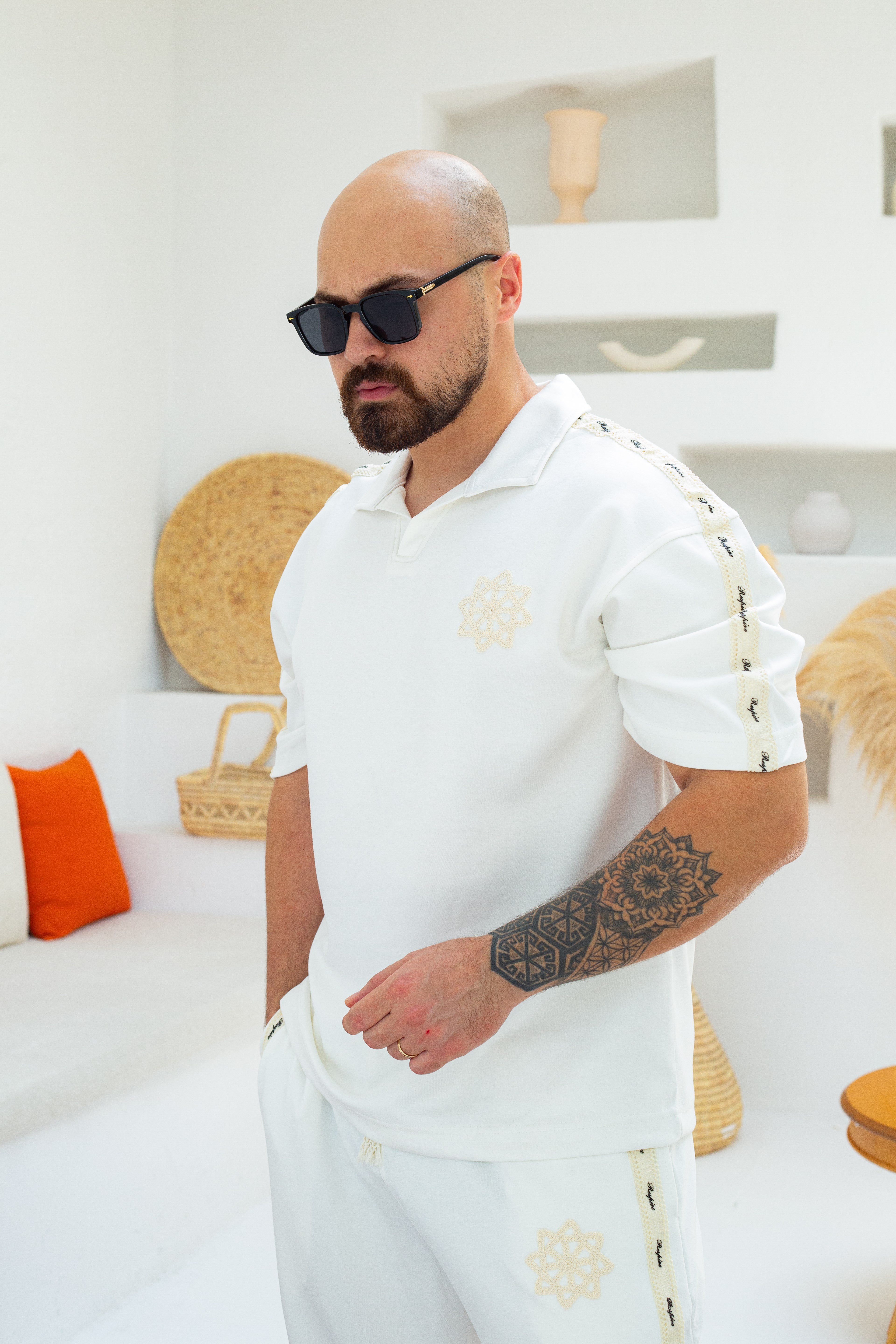 Geometrik Nakış ve Şerit Detaylı Oysho Oversize Takım (TKB54)