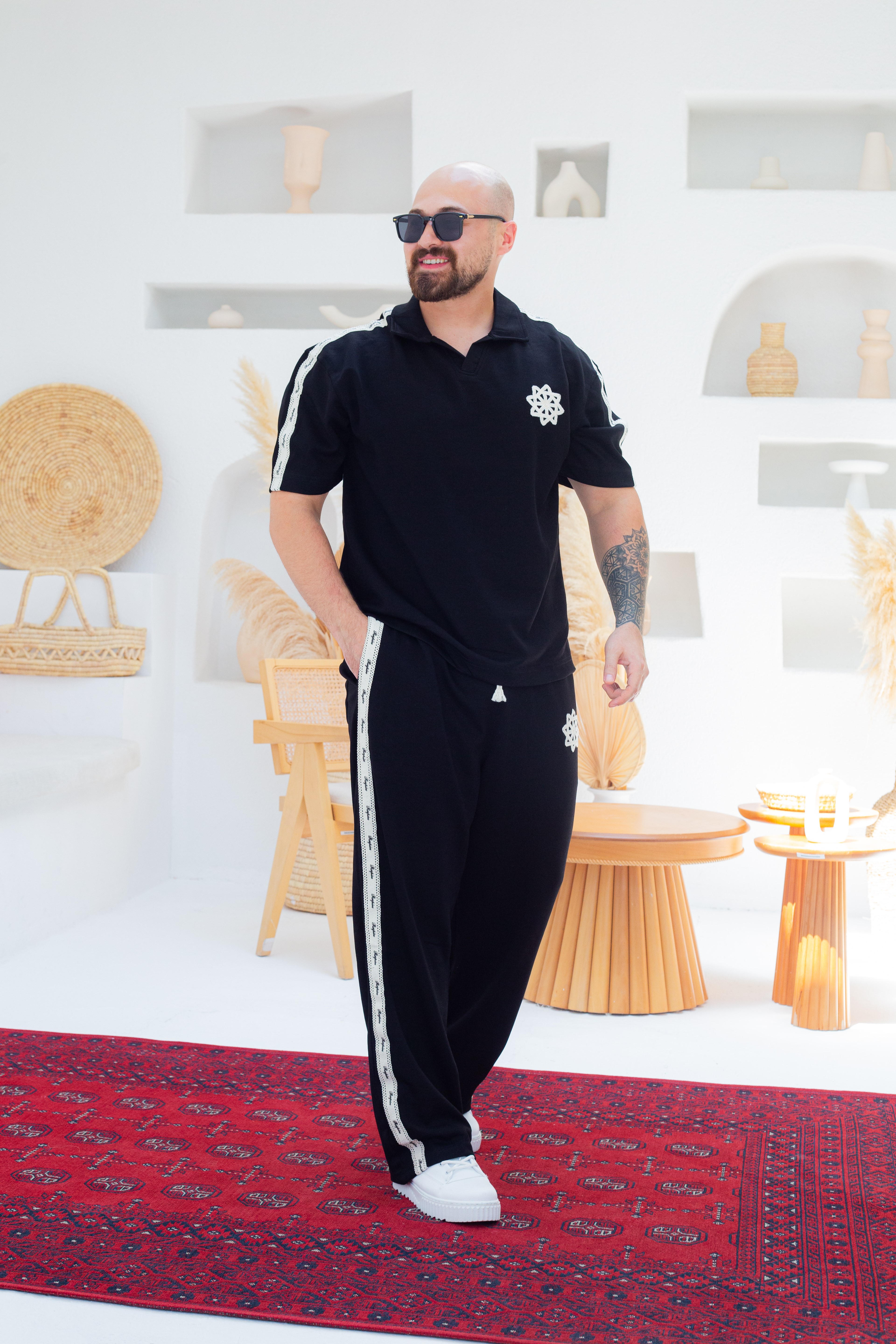 Geometrik Nakış ve Şerit Detaylı Oysho Oversize Takım (TKS54)