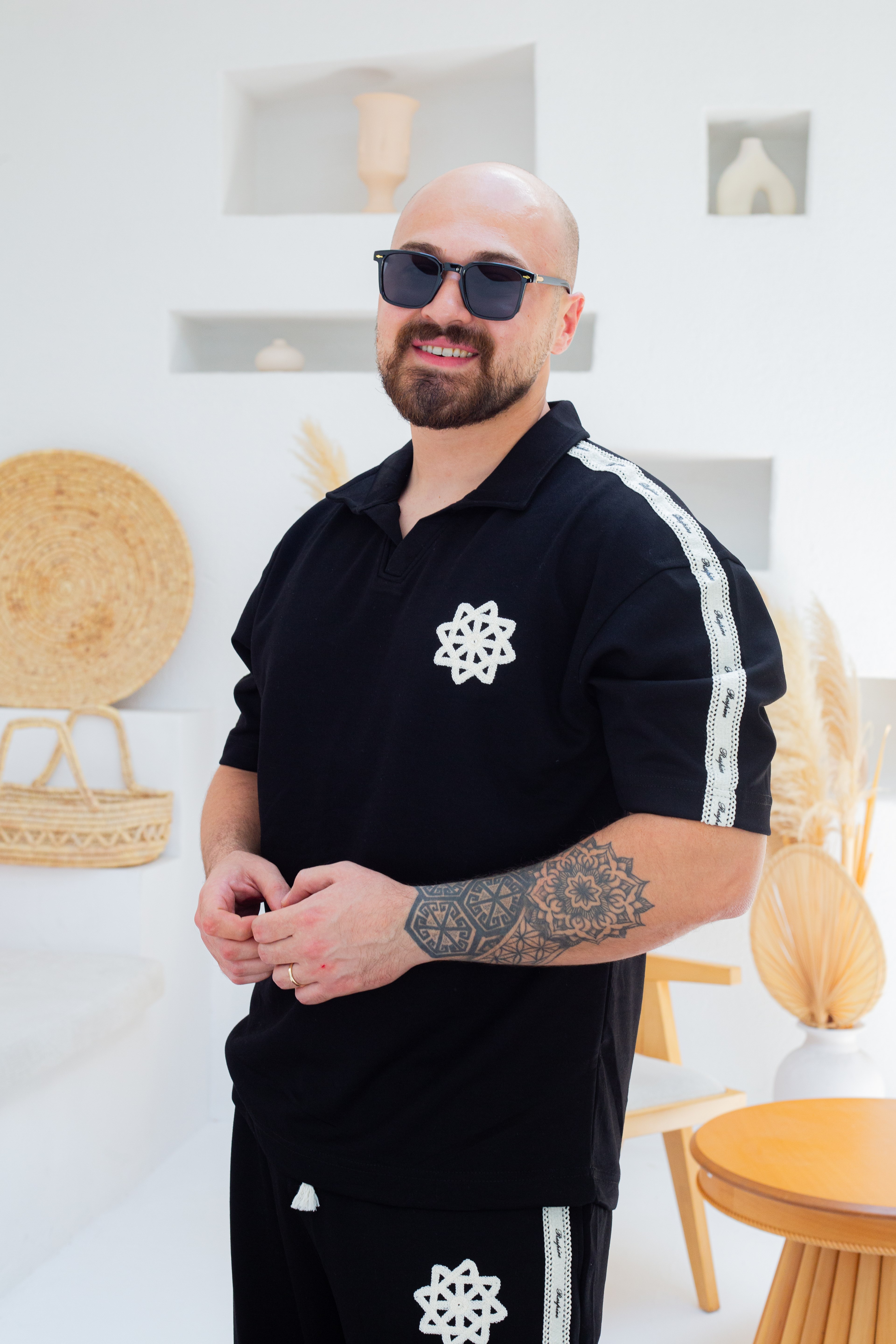 Geometrik Nakış ve Şerit Detaylı Oysho Oversize Takım (TKS54)