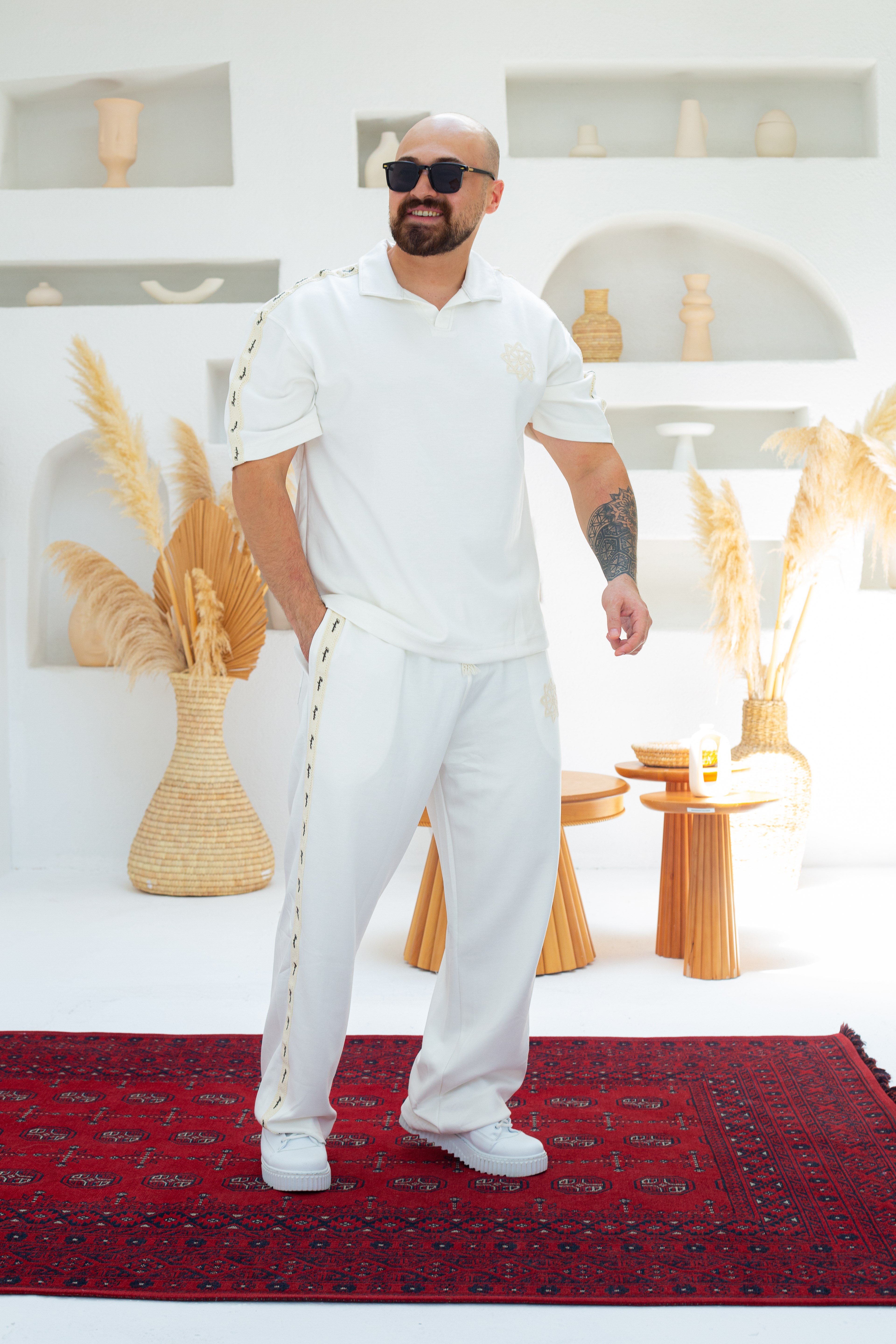 Geometrik Nakış ve Şerit Detaylı Oysho Oversize Takım (TKB54)