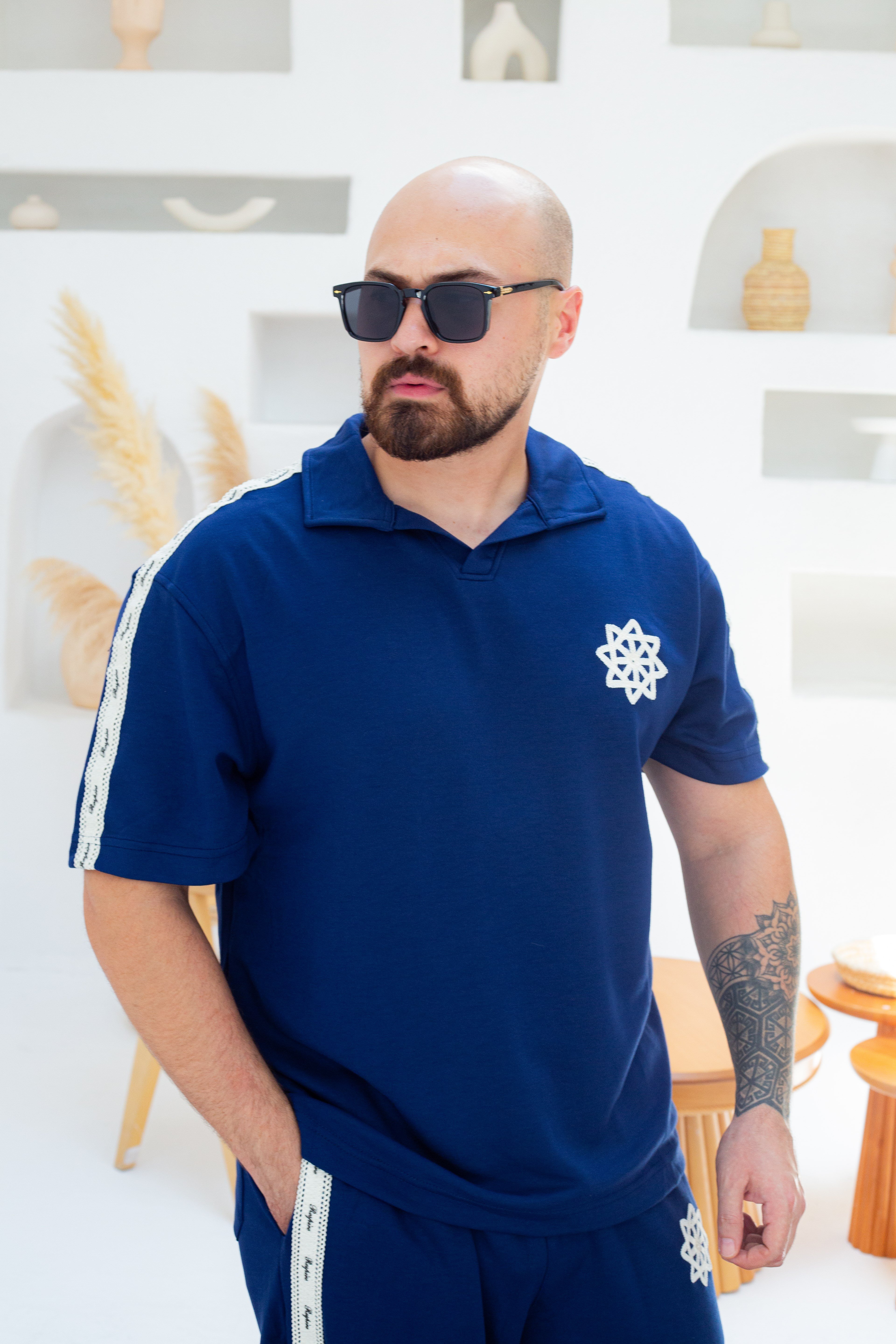 Geometrik Nakış ve Şerit Detaylı Oysho Oversize Takım (TKL54)