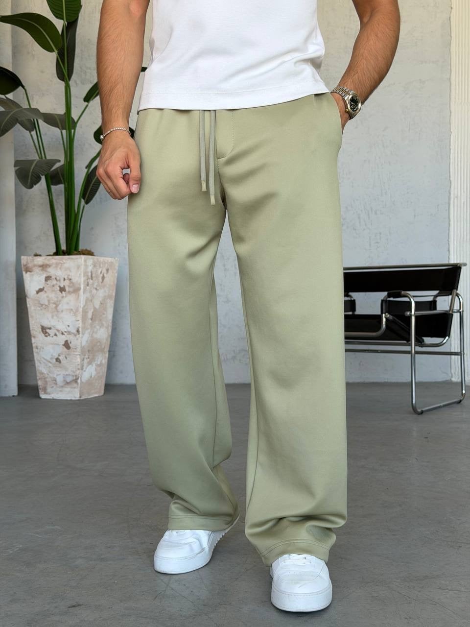 Gizli Fermuar Cepli Baggy Scuba Pantolon (JGY79)
