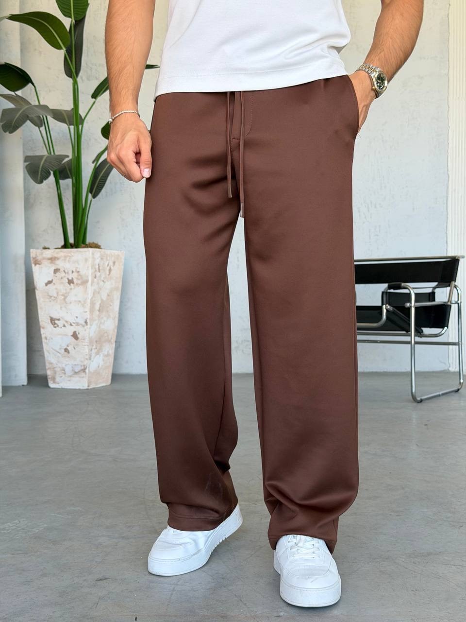Gizli Fermuar Cepli Baggy Scuba Pantolon (JGKA79)