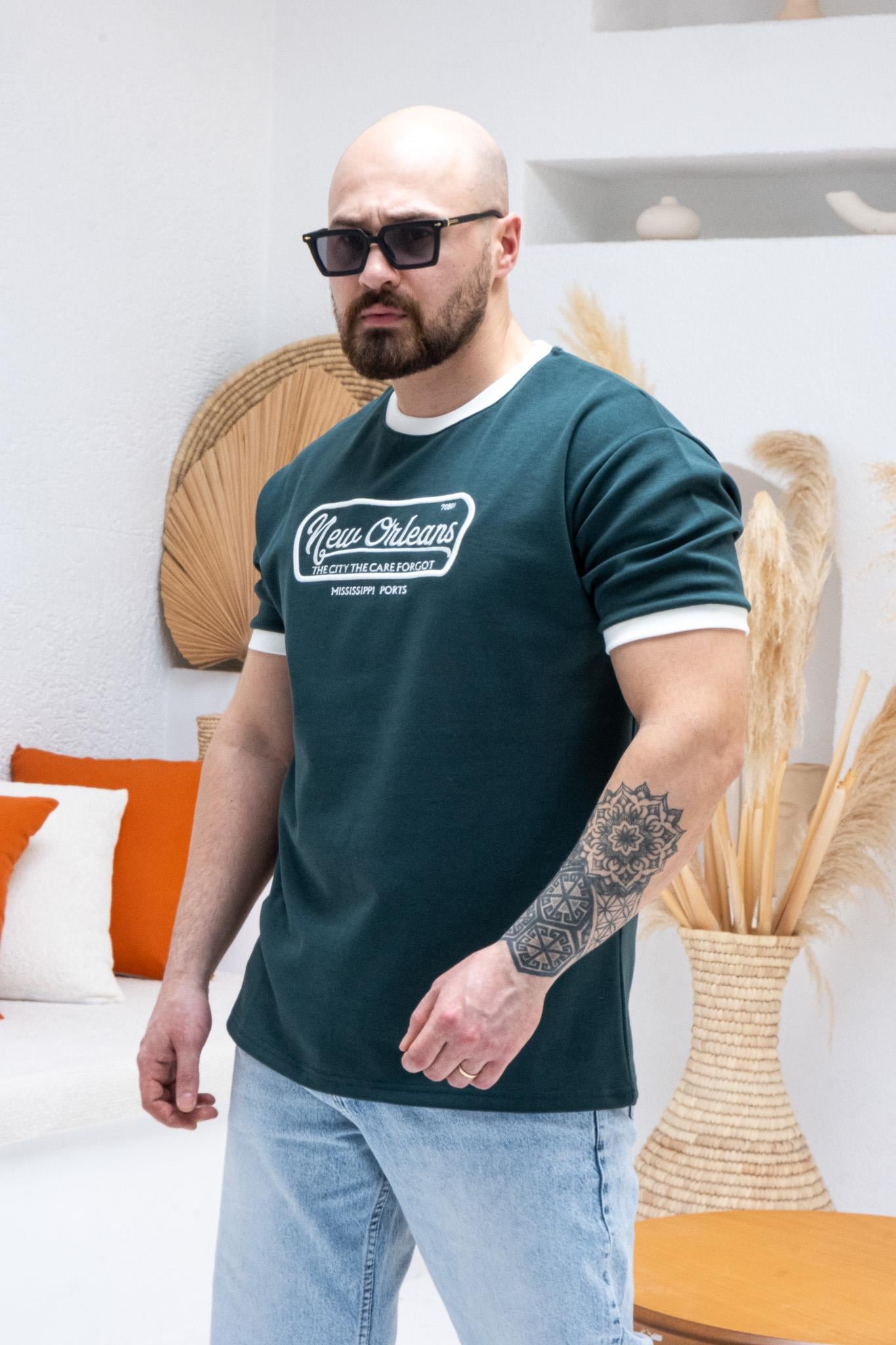 Göğüs Nakış Detaylı Oversize T-shirt (TSY62)
