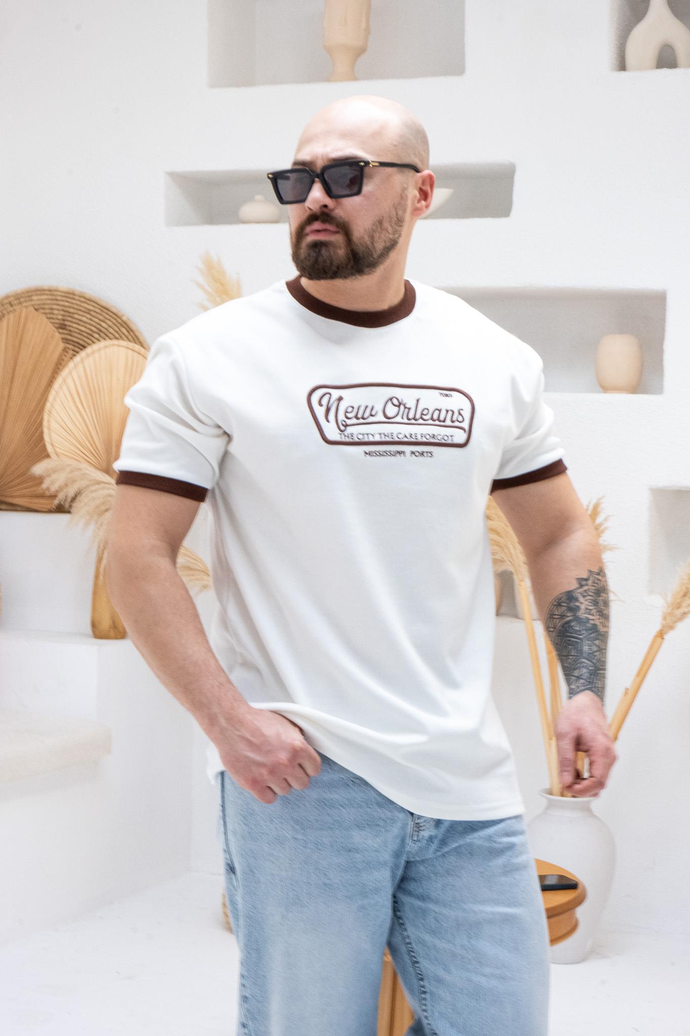 Göğüs Nakış Detaylı Oversize T-shirt (TSB62)