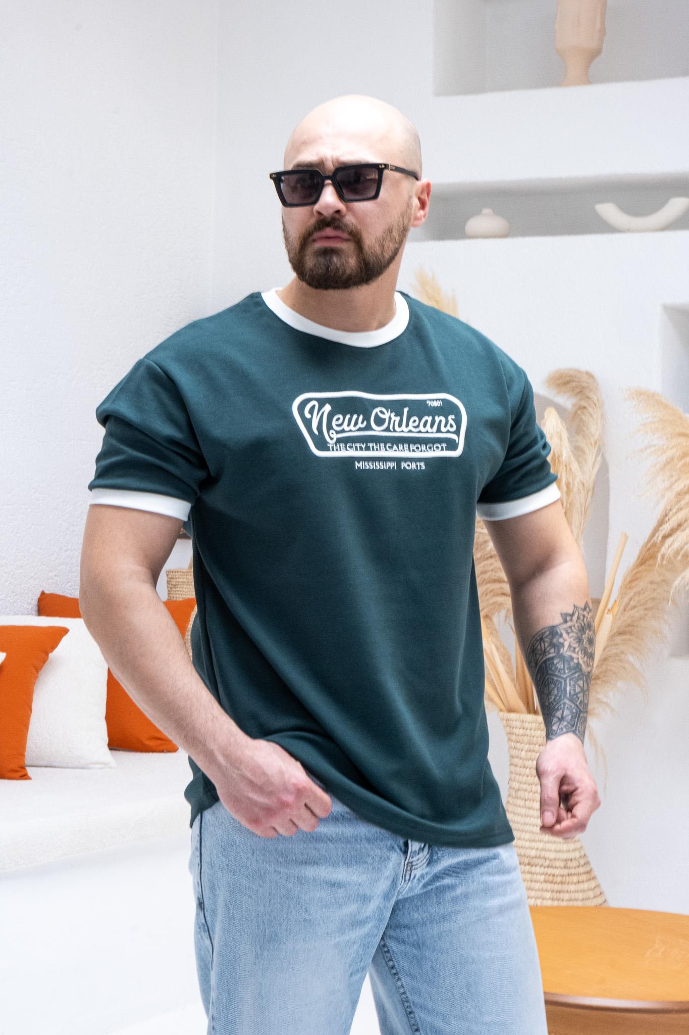 Göğüs Nakış Detaylı Oversize T-shirt (TSY62)