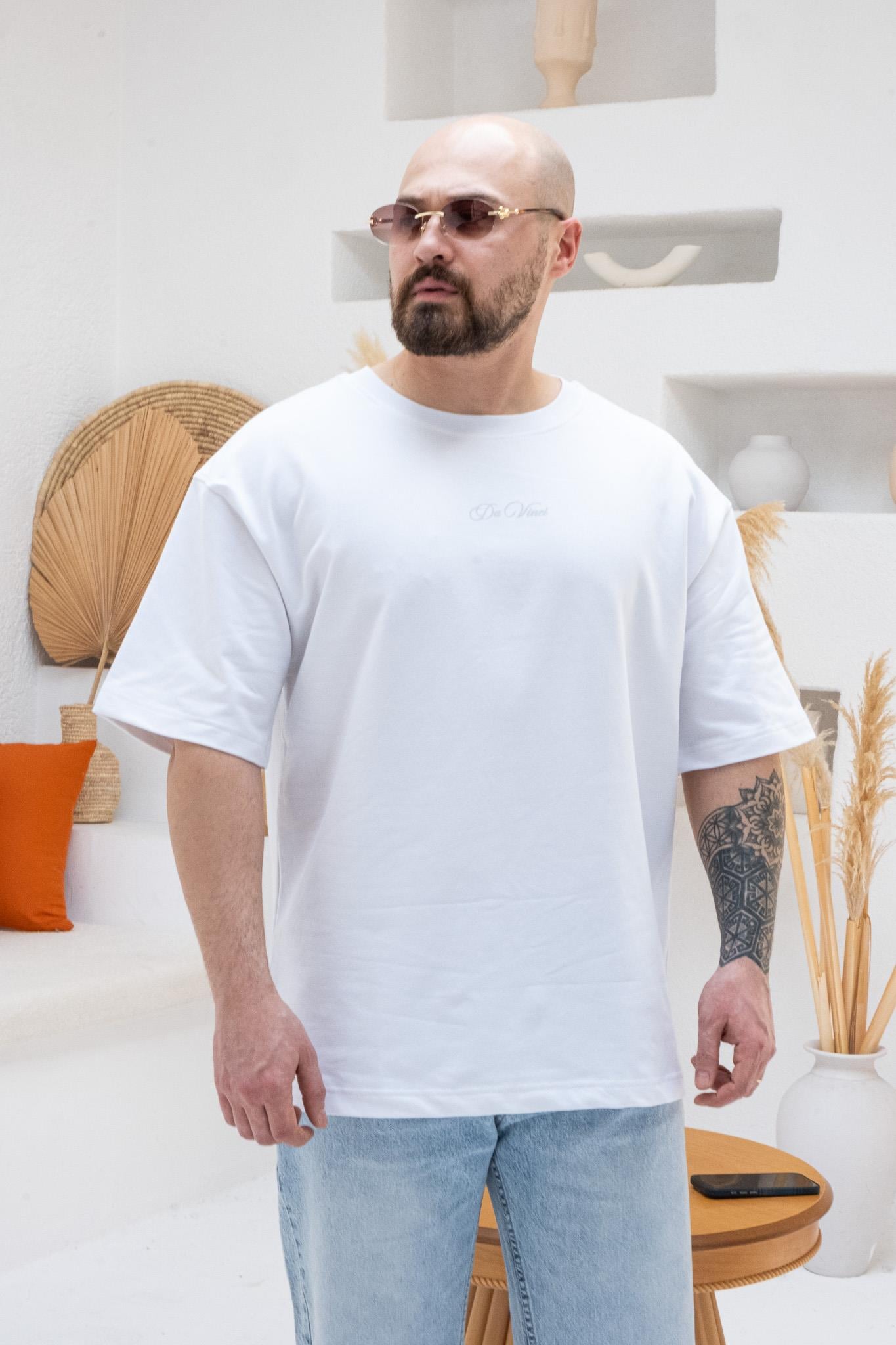 Göğüs Sırt Kabartma Baskılı Oversize T-shirt(TSB59)
