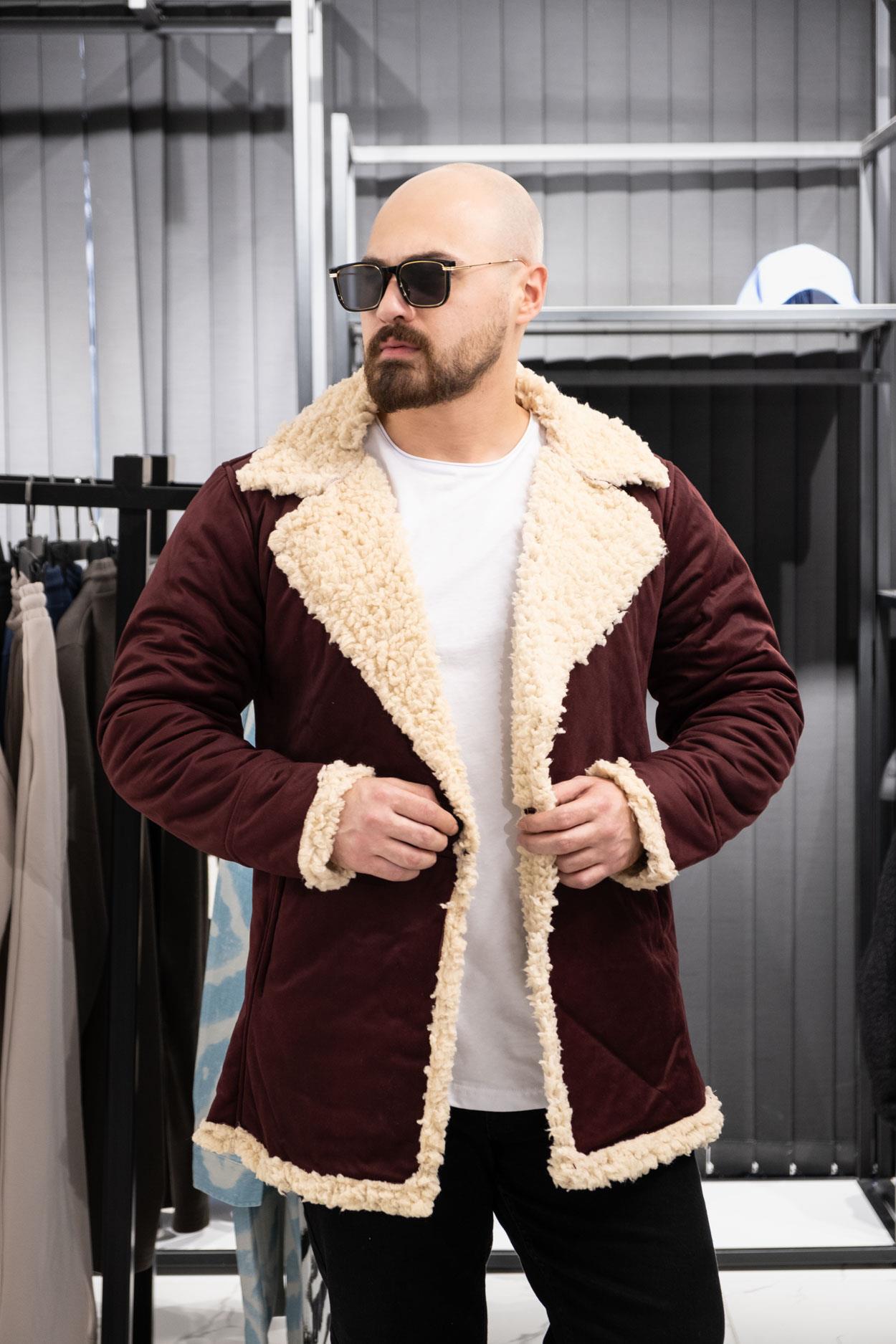 İçi Kürklü Nubuk Kaban (SRK-BORDO)