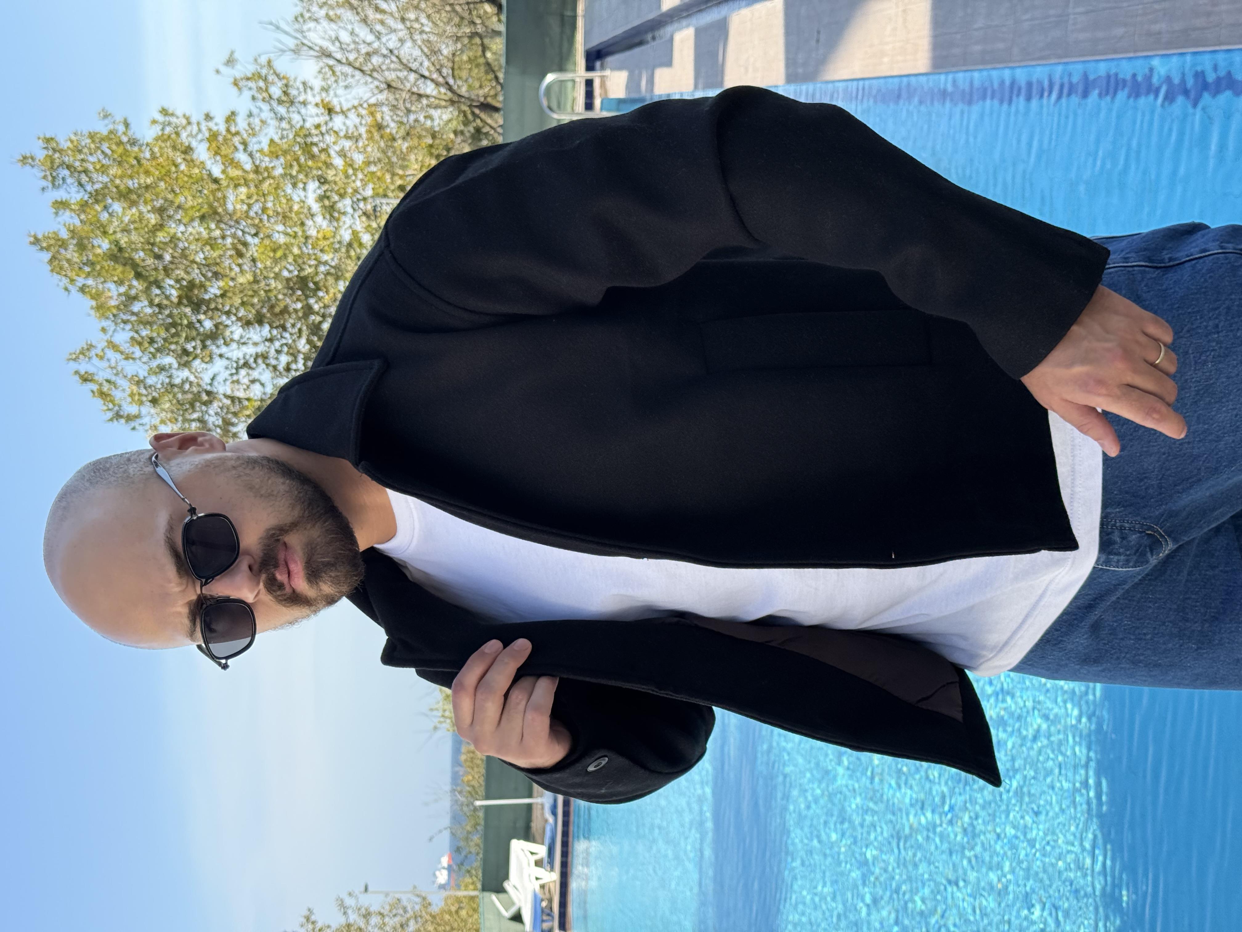 Kalın Kaşe Kumaş Rahat Kalıp Ceket (MEVS45)
