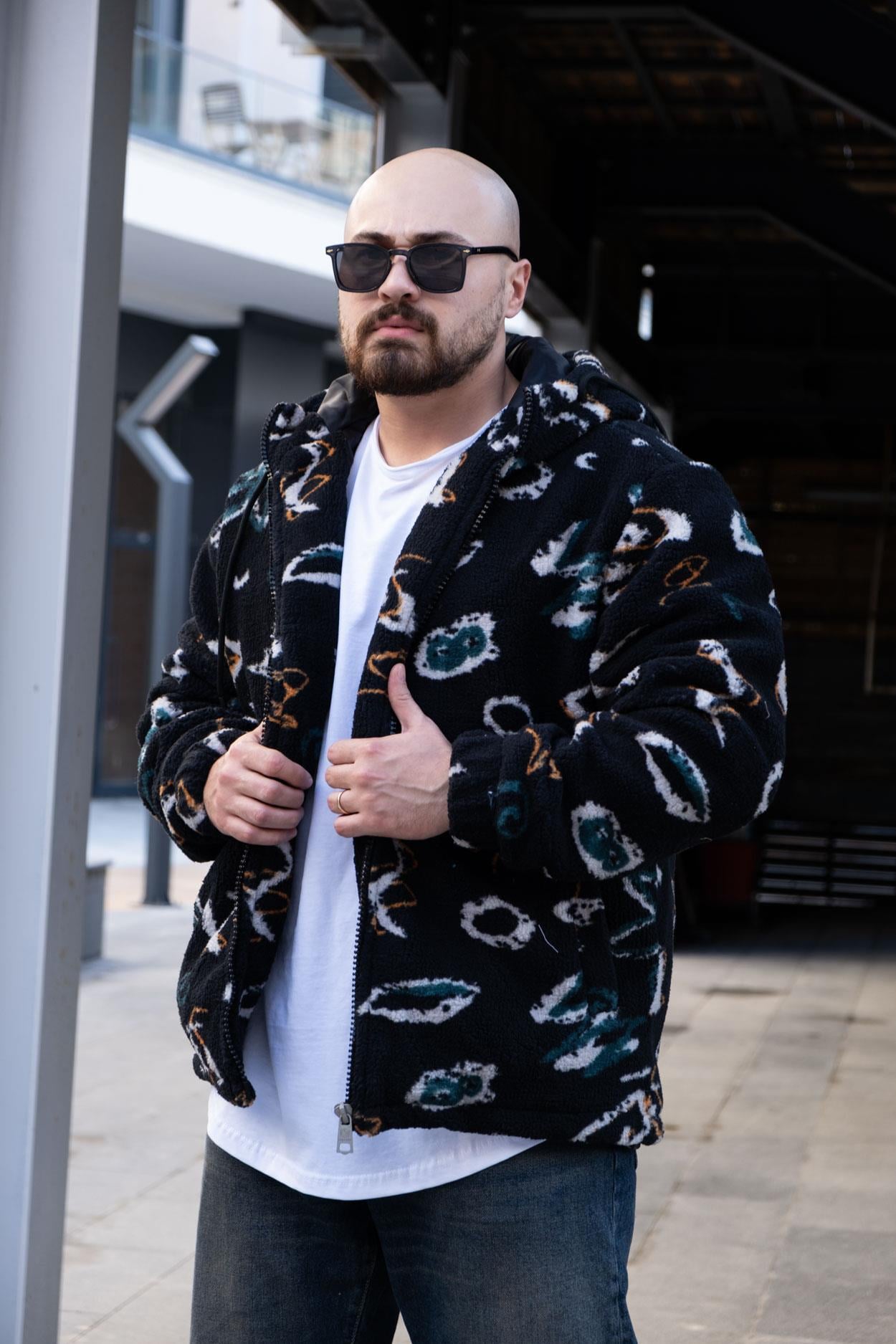 Kapüşonlu Oversize Peluş Mont (MT17)