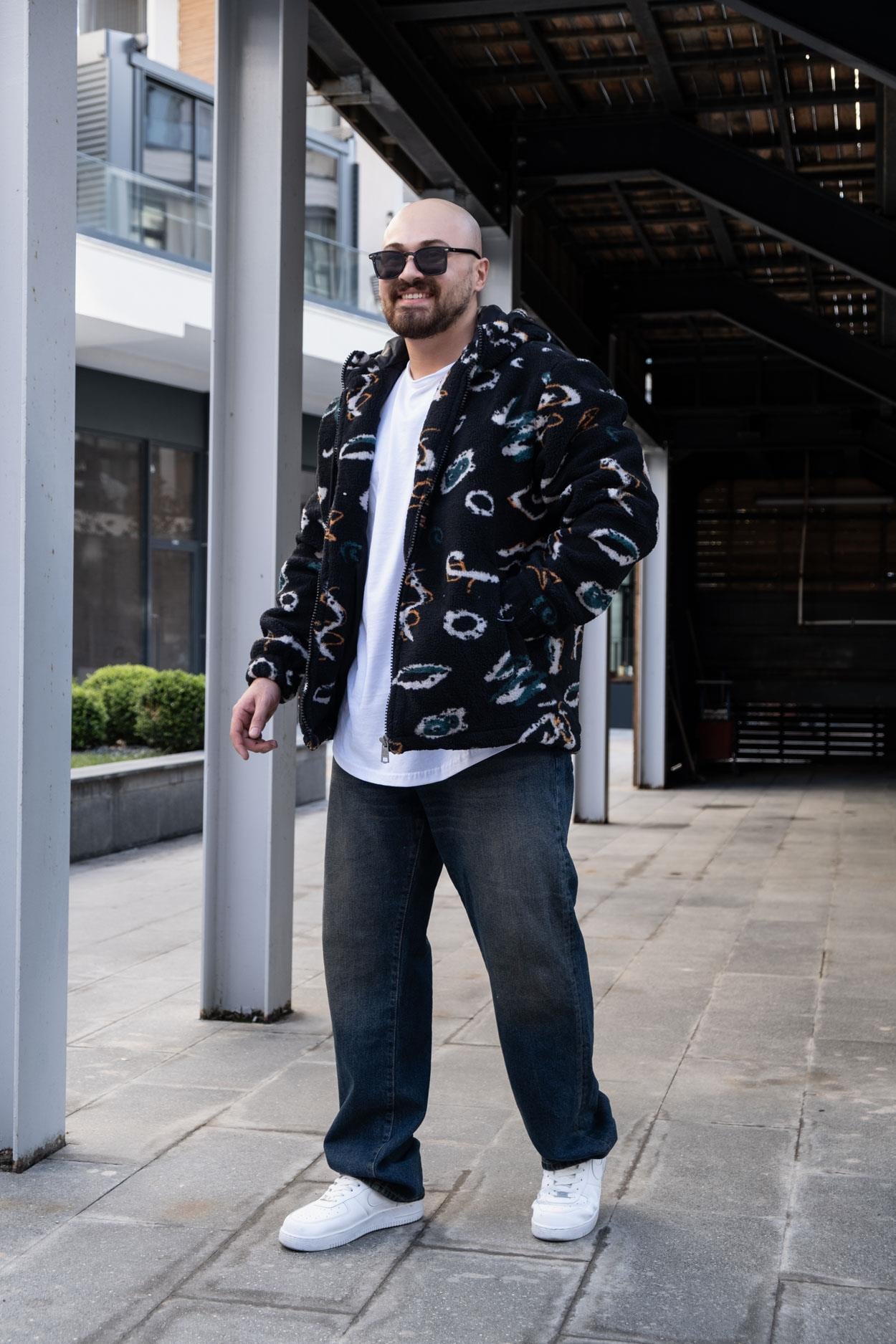 Kapüşonlu Oversize Peluş Mont (MT17)