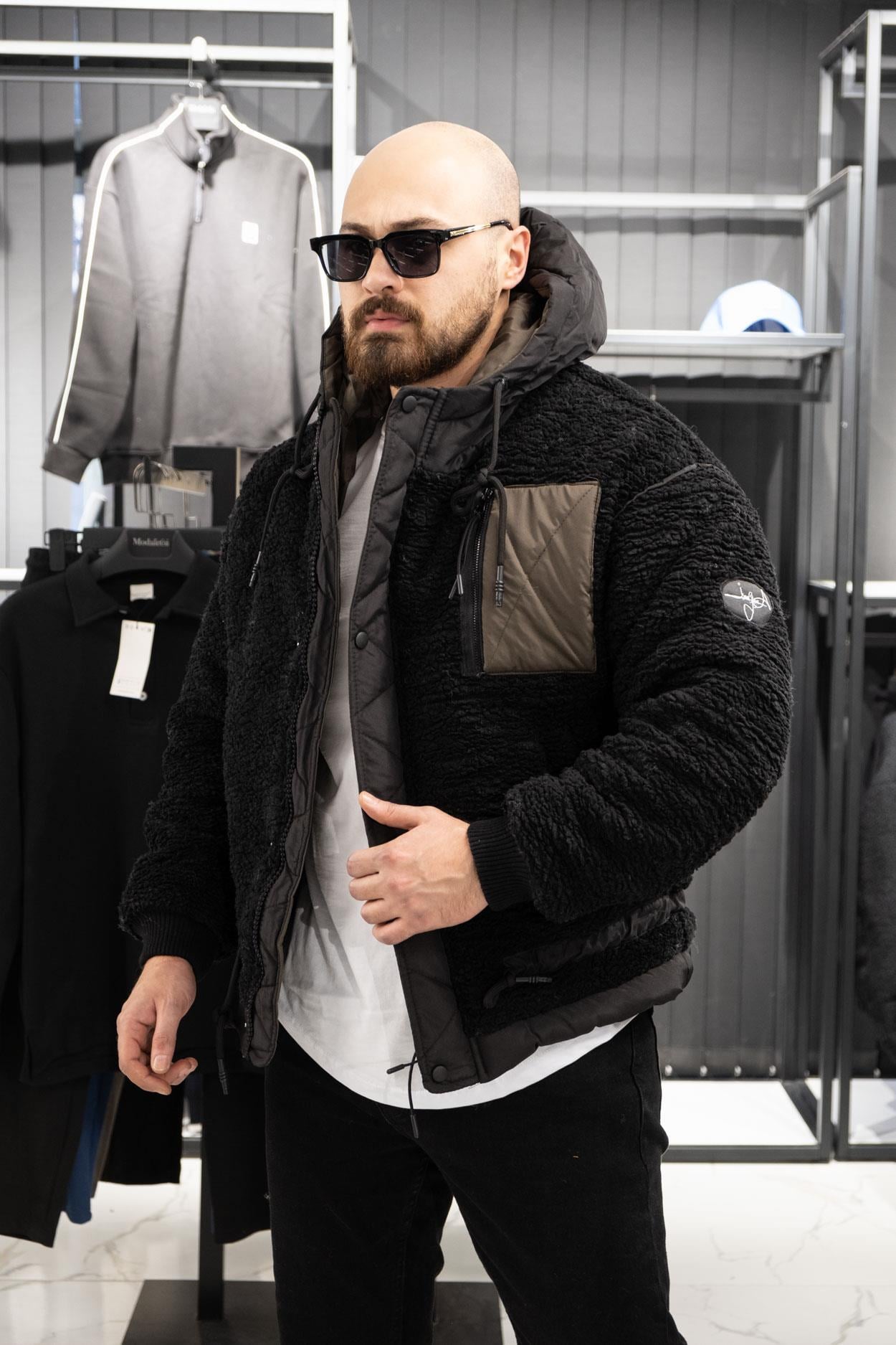 Kapüşonlu Peluş Mont (İGSY09)