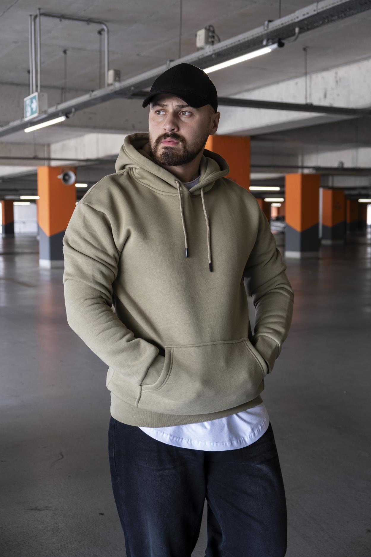 Kapüşonlu Şardonlu Oversize Sweatshirt (SVTY09)