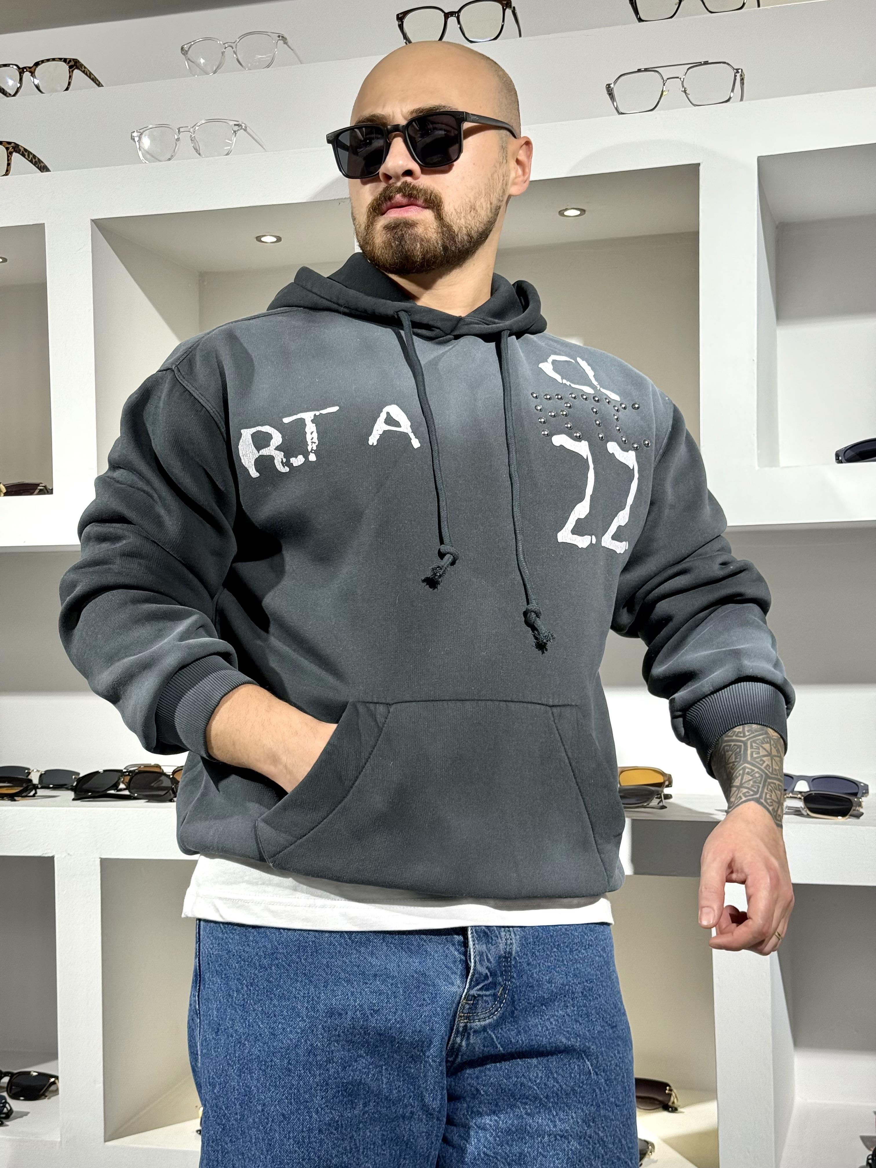 Kapüşonlu Üç İplik Kampanyalı Sweatshirt (SVTG76)