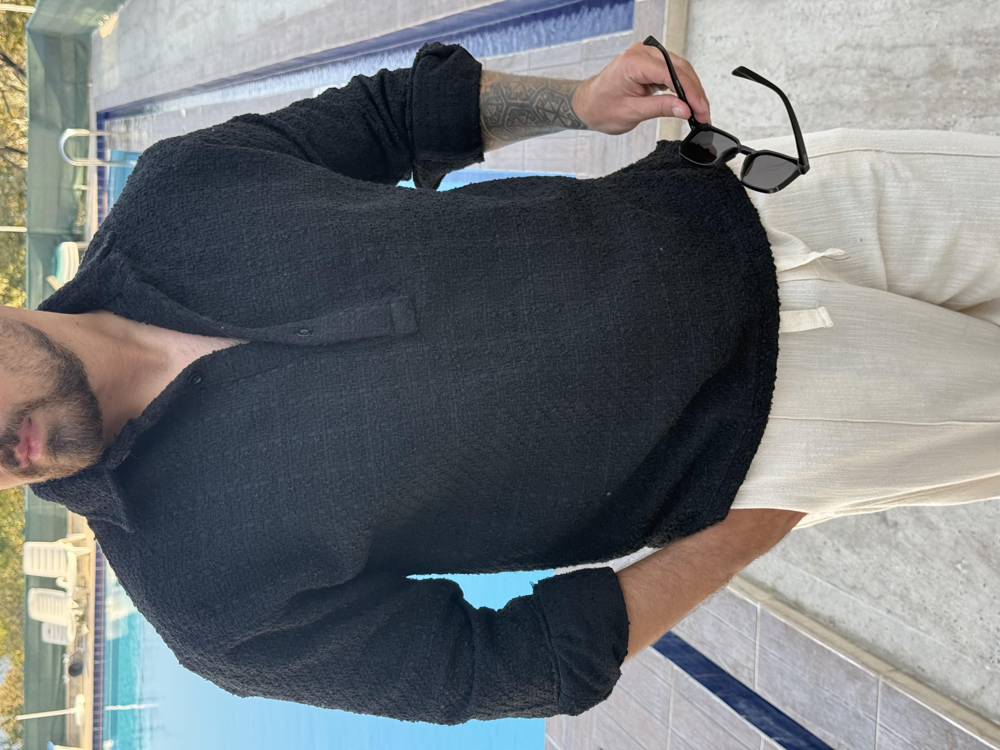 Kaşe Kumaş Rahat Kalıp  Sweatshirt (SVTS41)