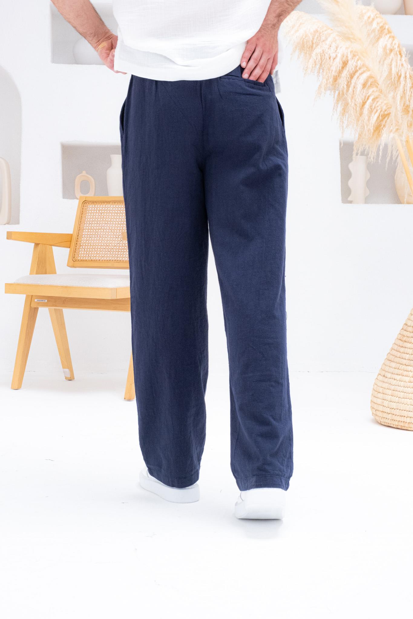 Kemer Detaylı Keten Baggy Pantolon (JGL31)