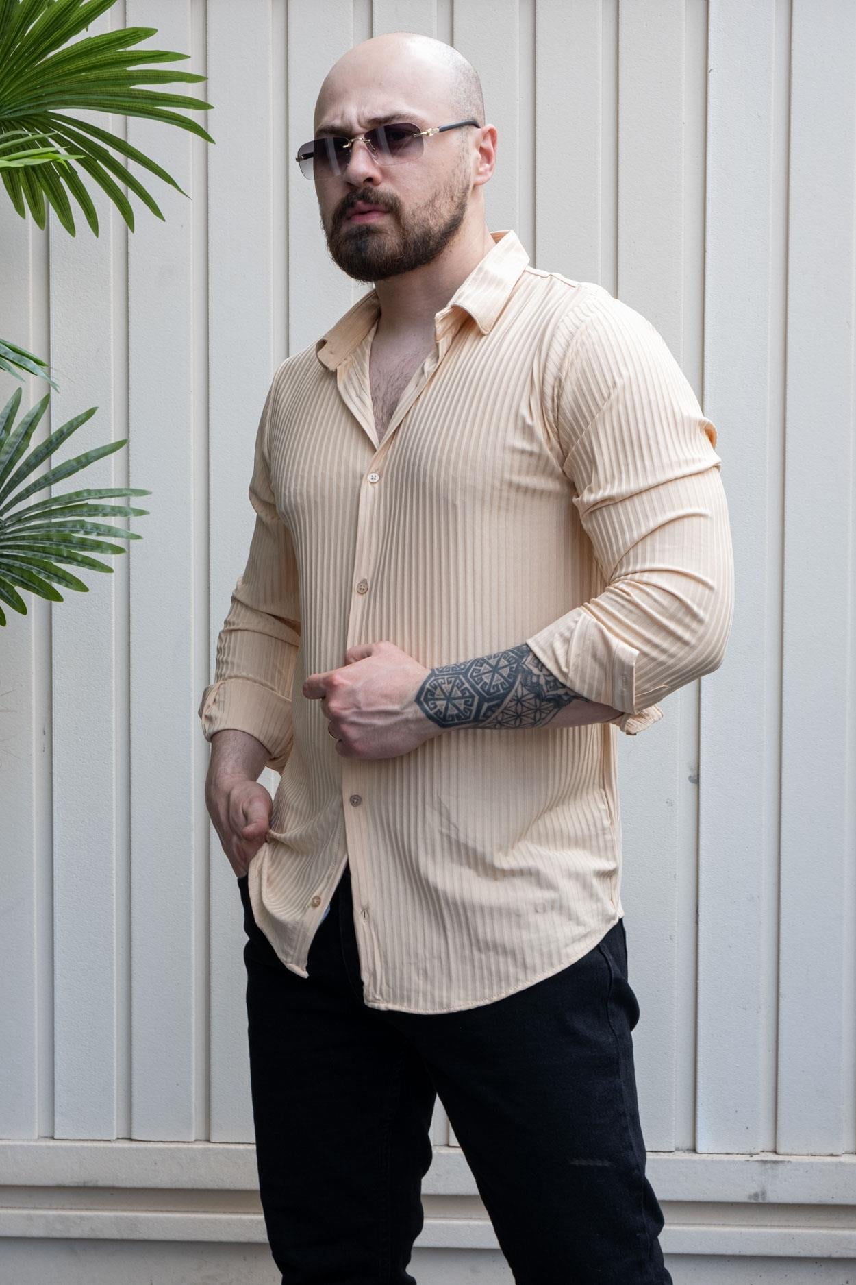 Kendinden Patterned Slim Fit Shirt (GMKR29)