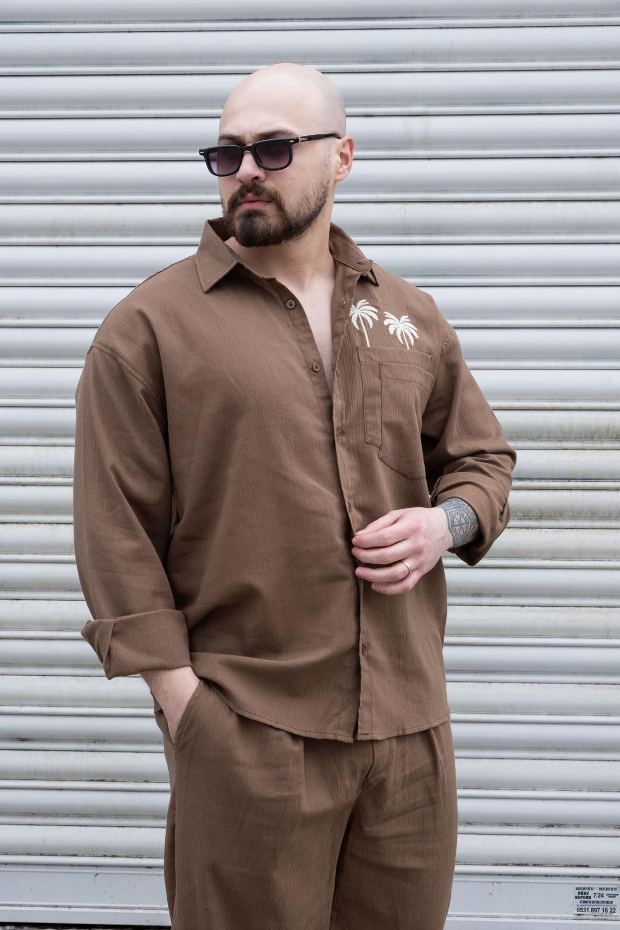 Keten Kumaş Alt/Üst Rahat Kalıp Takım (TKK02)