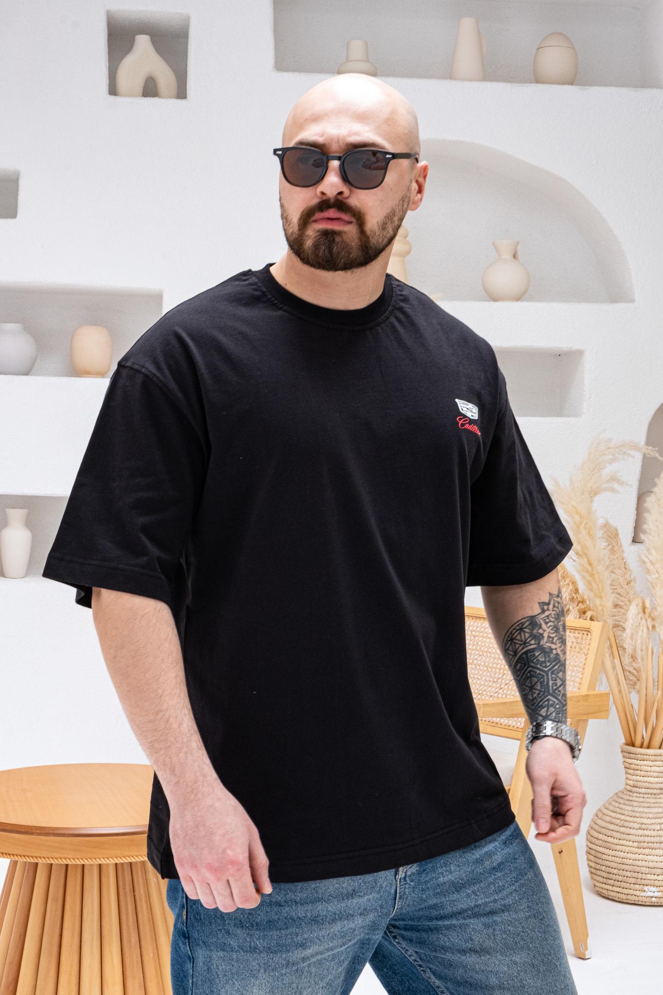 Klasik Araba Nakışlı Rahat Kalıp T-shirt(TSS68)