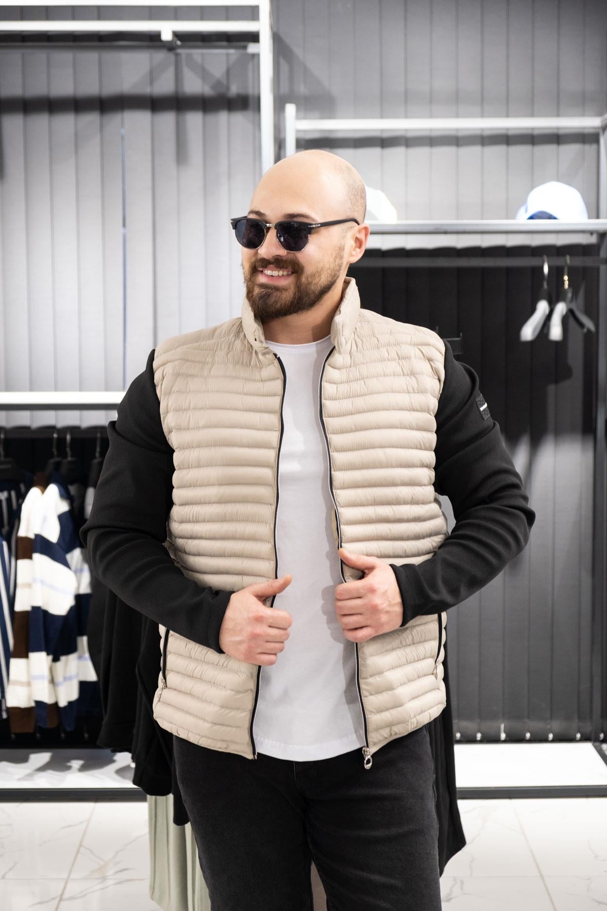Kumaş Kol Detaylı Şişme Mont (MOKR05)