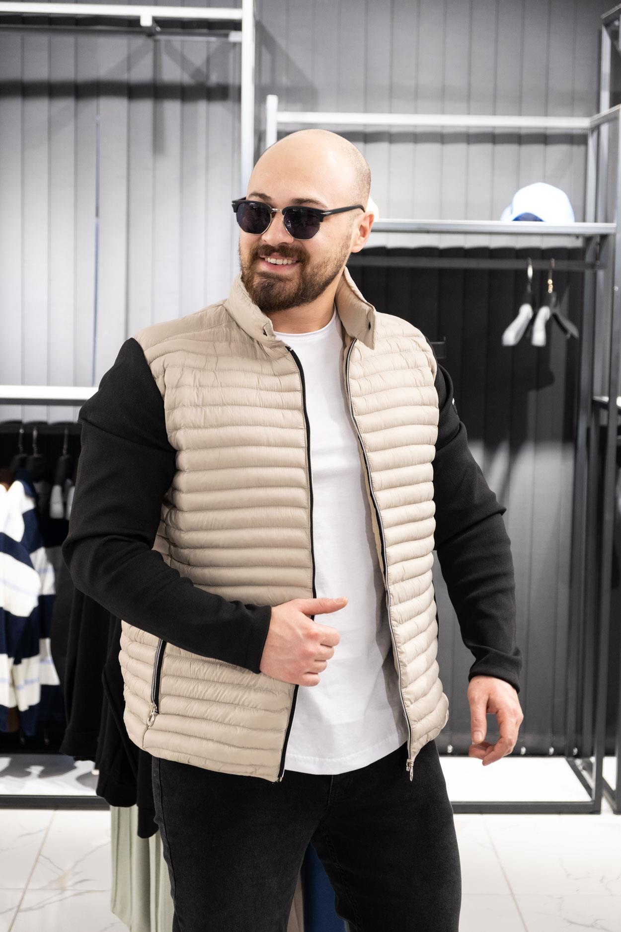 Kumaş Kol Detaylı Şişme Mont (MOKR05)