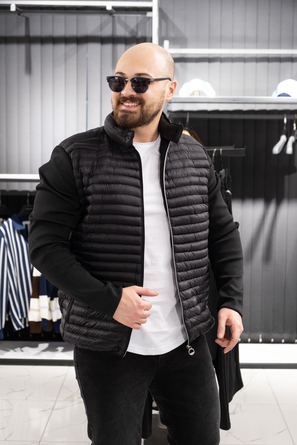 Kumaş Kol Detaylı Şişme Mont (MOS05)