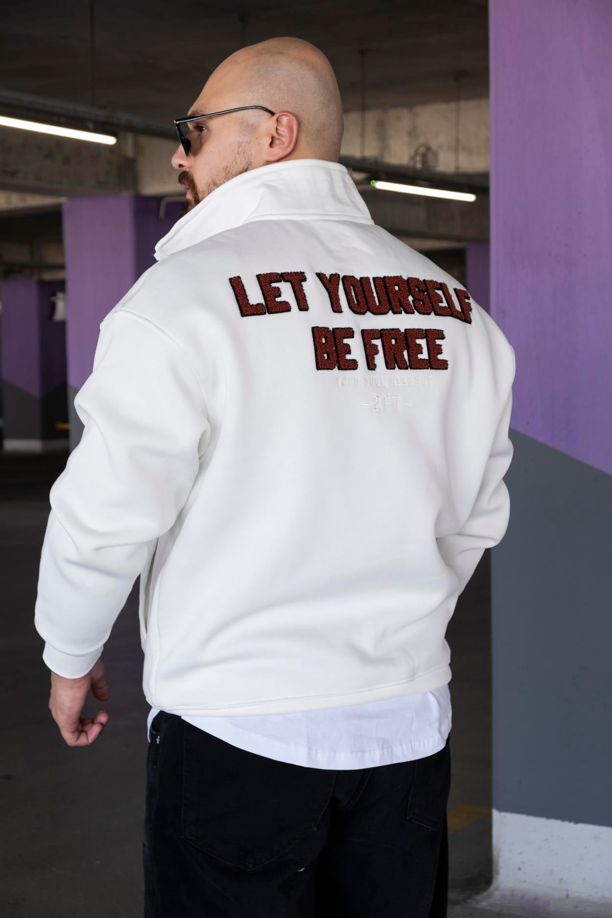 Nakış Detaylı Yarım Fermuarlı Rahat Kalıp Sweatshirt (SVTB11)