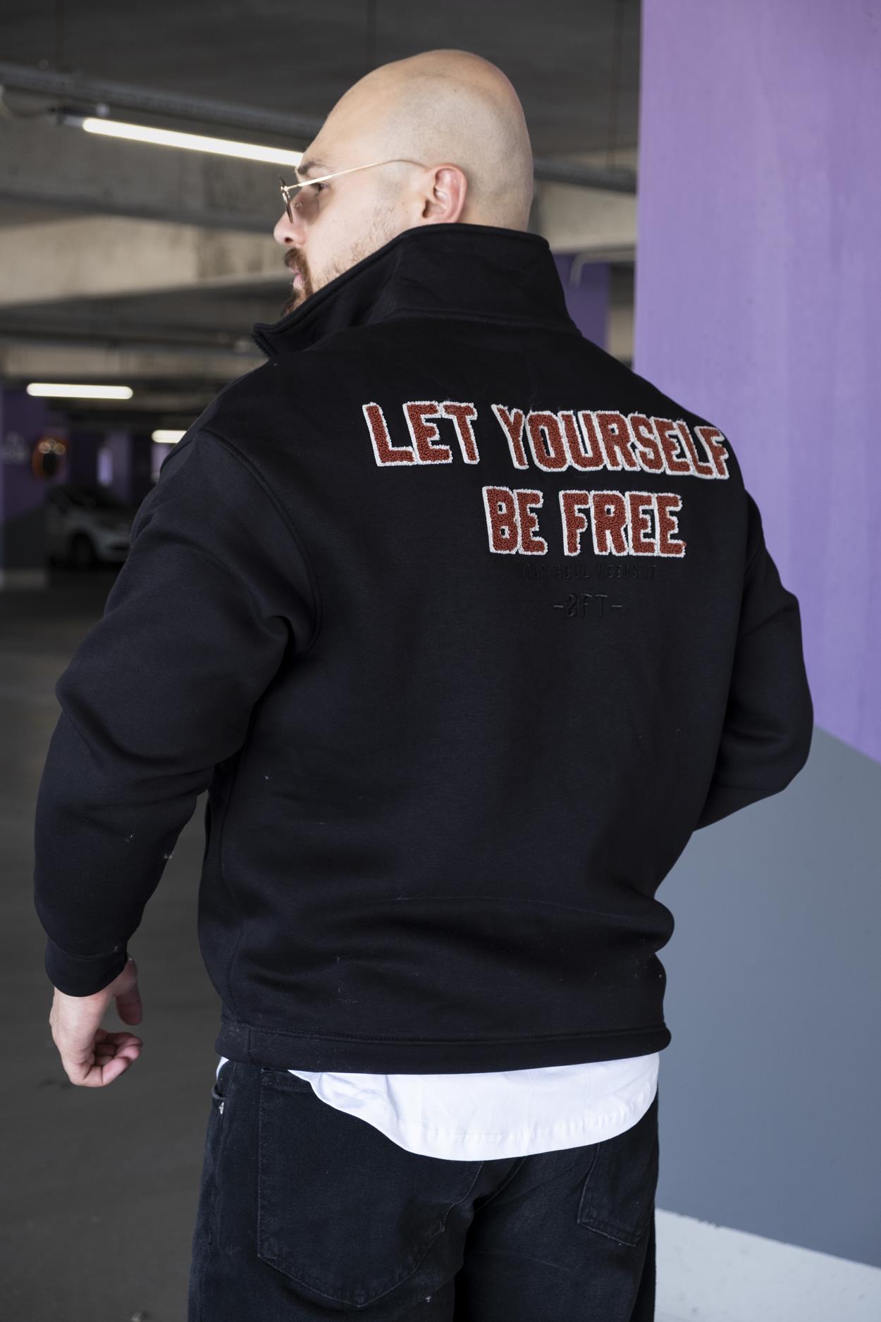 Nakış Detaylı Yarım Fermuarlı Rahat Kalıp Sweatshirt (SVTS11)