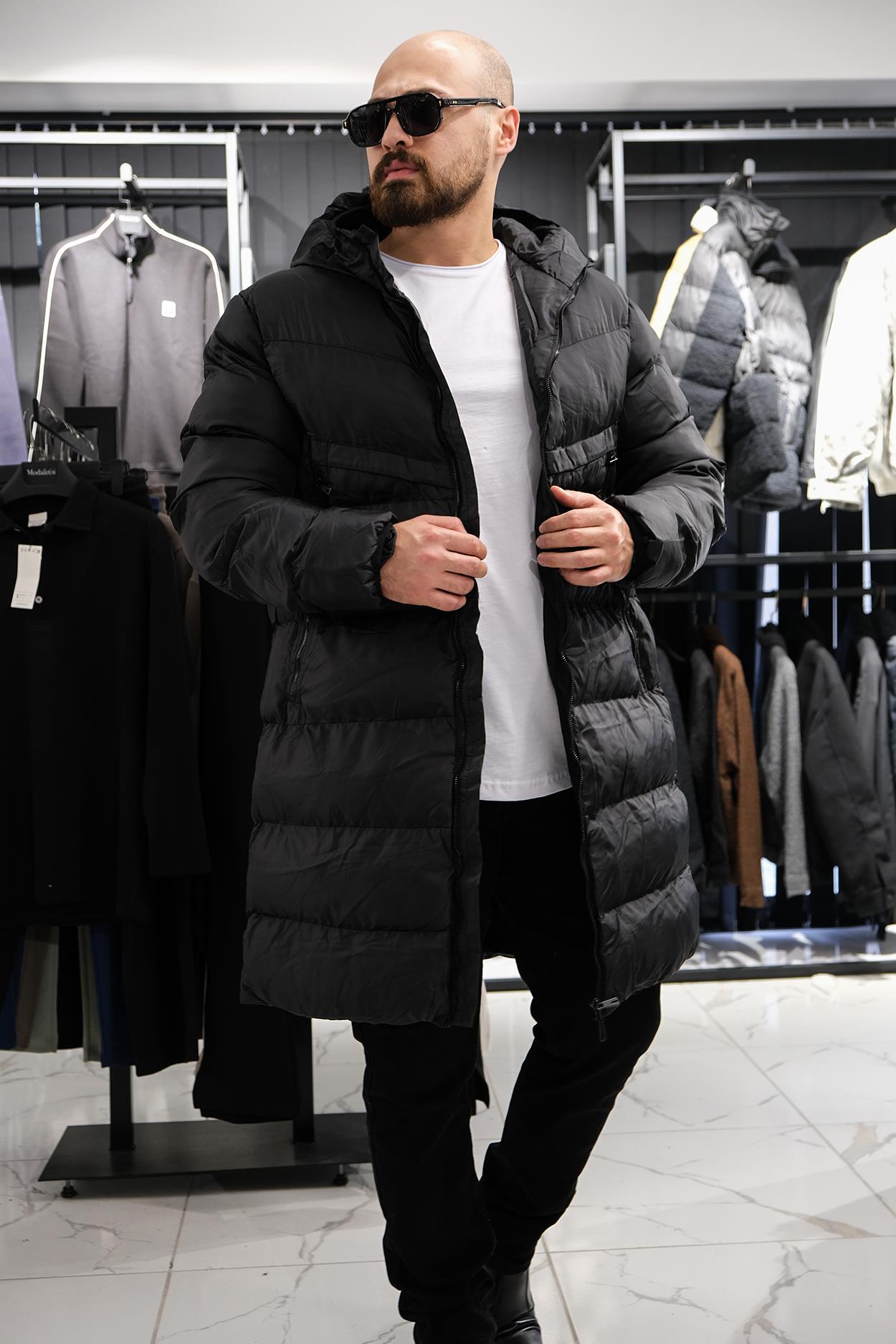 NK Model Uzun Şişme Mont (MRCS14)