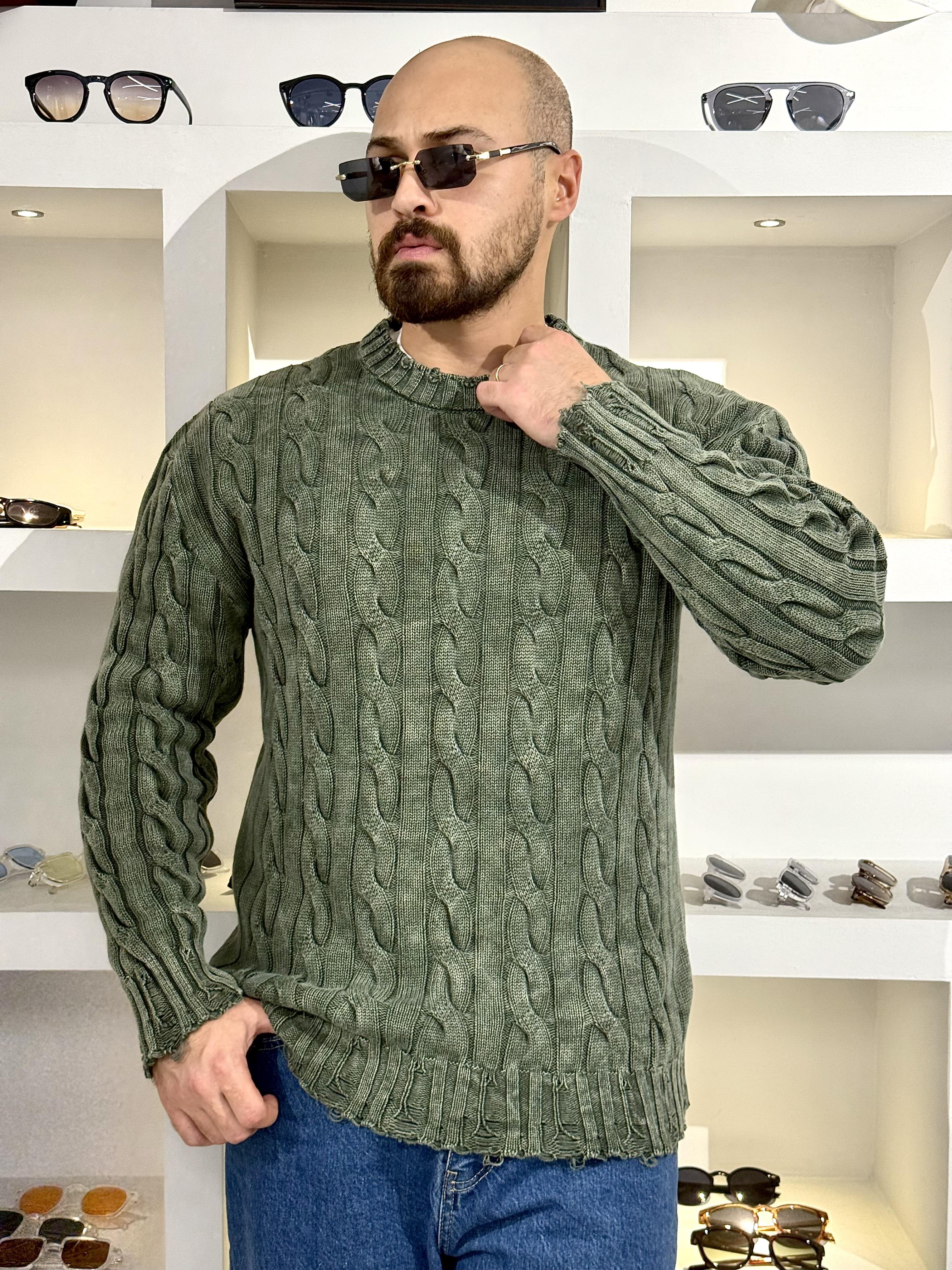 Örgü Detaylı Rahat Kalıp Kazak (SVTY60)