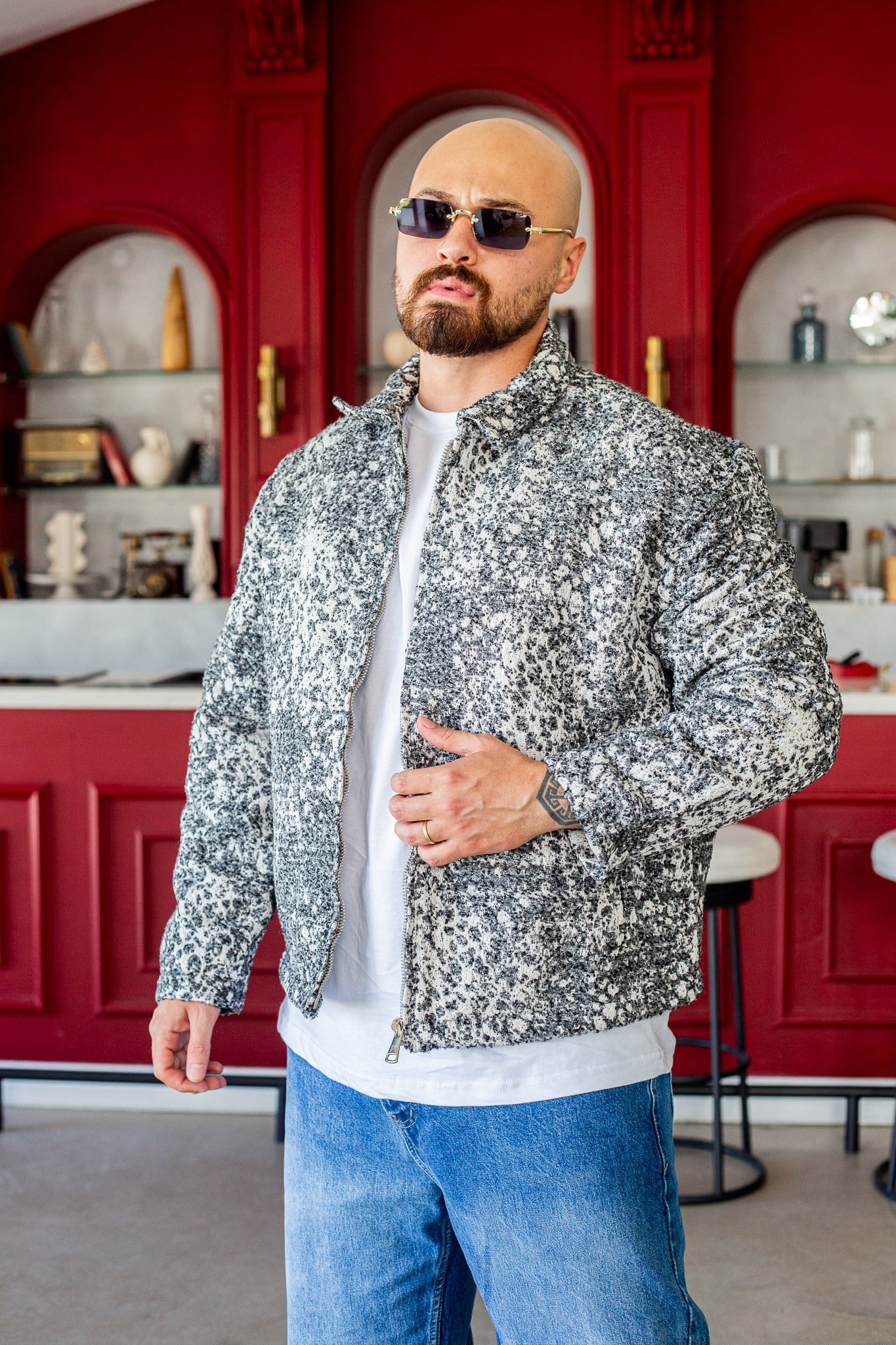 Oversize İçi Dolgulu Rahat Kesim Ceket (MEVG76)