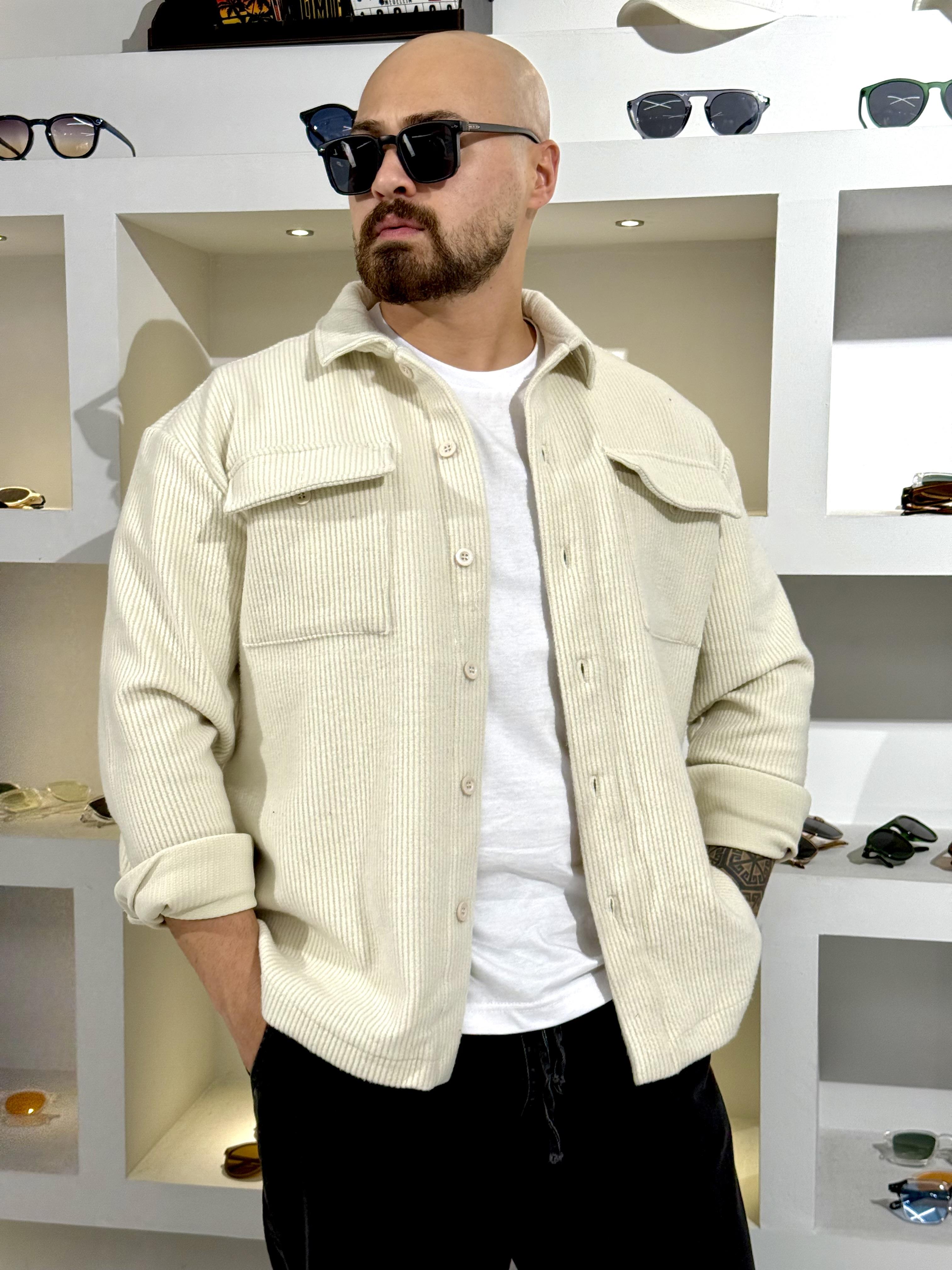 Oversize Sırtı Nakışlı Yumuşak Dokulu Gömlek (GMKR54)