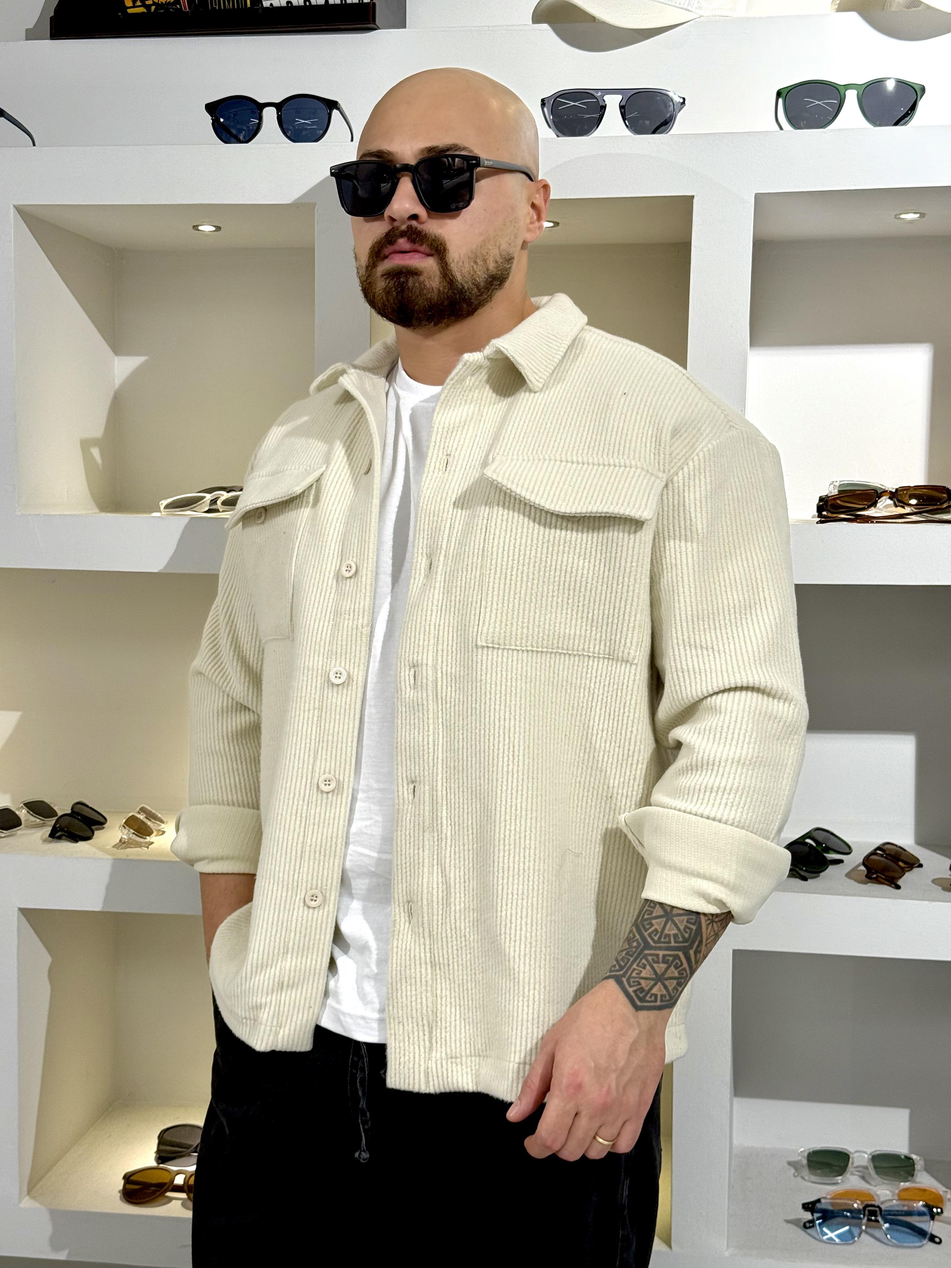 Oversize Sırtı Nakışlı Yumuşak Dokulu Gömlek (GMKR54)