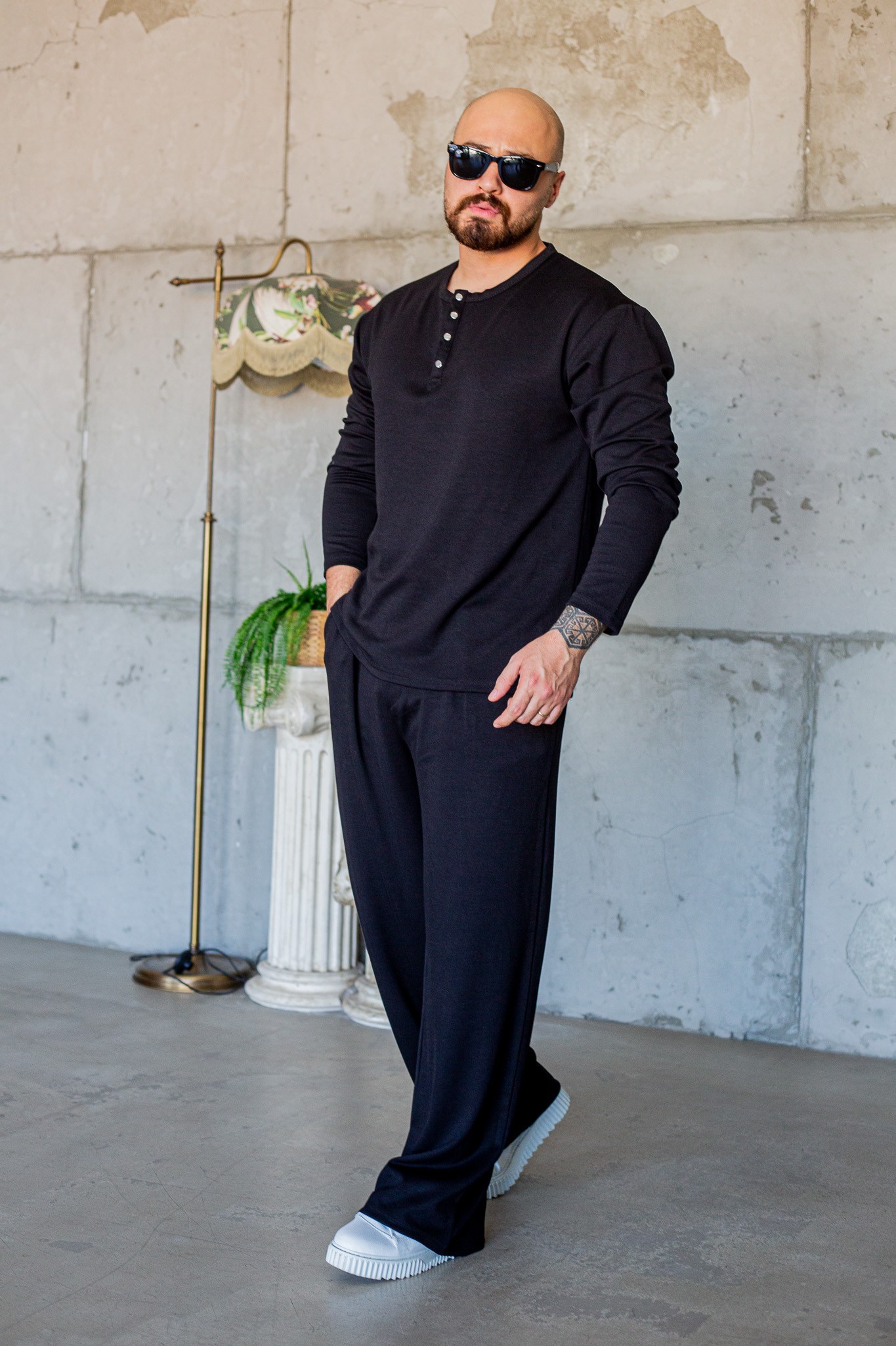 Oysho Kumaş Düğme Detaylı Sweat/Jogger Takım (TKS72)