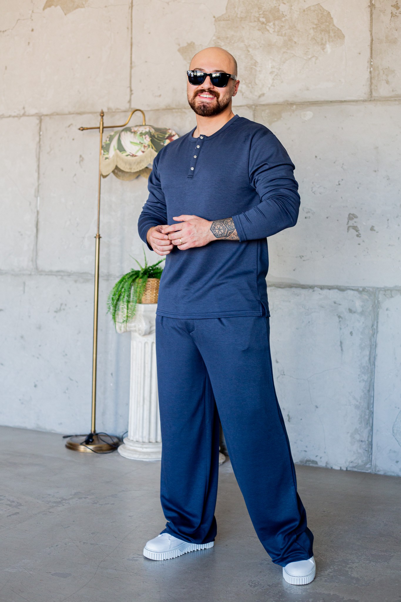 Oysho Kumaş Düğme Detaylı Sweat/Jogger Takım (TKL72)