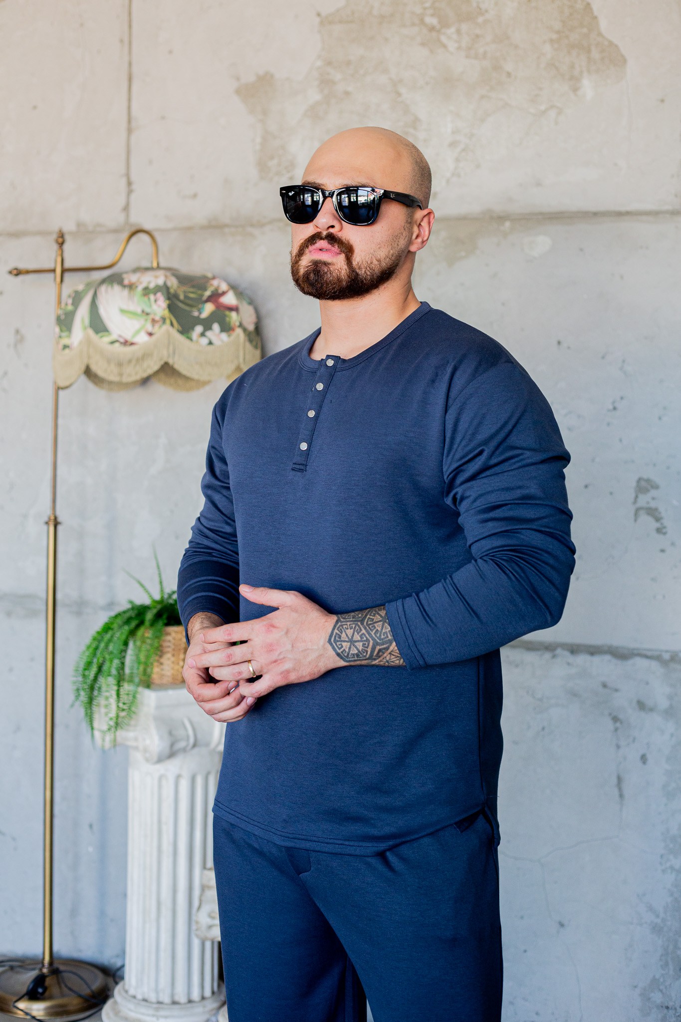 Oysho Kumaş Düğme Detaylı Sweat/Jogger Takım (TKL72)