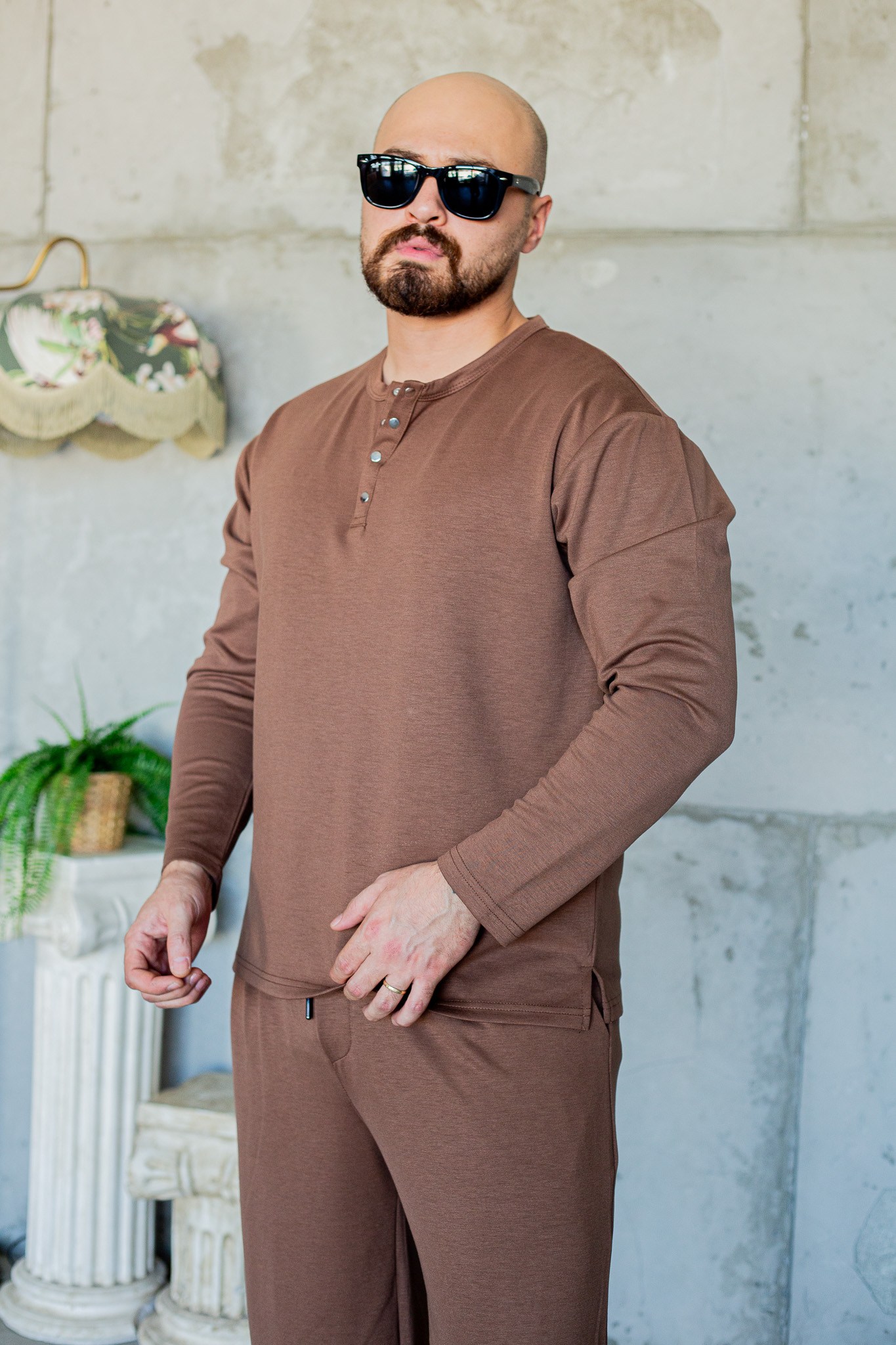 Oysho Kumaş Düğme Detaylı Sweat/Jogger Takım (TKKA72)