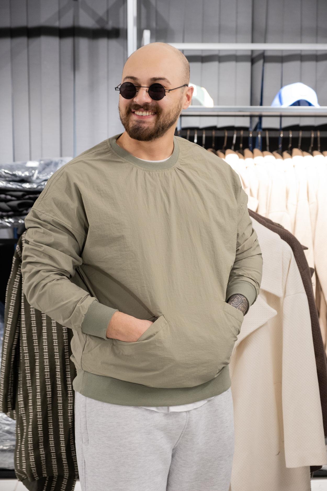 Paraşüt Kumaş Oversize Sweatshirt (K-SWTH16)
