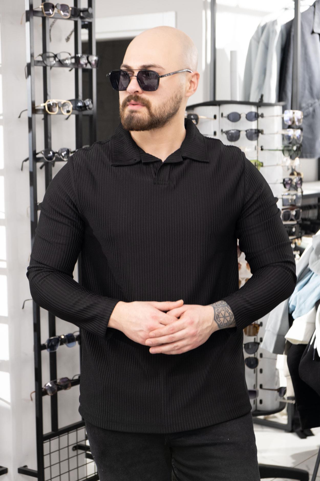 Polo Yaka Kendinden Desenli Sweat (K-SWTS27)