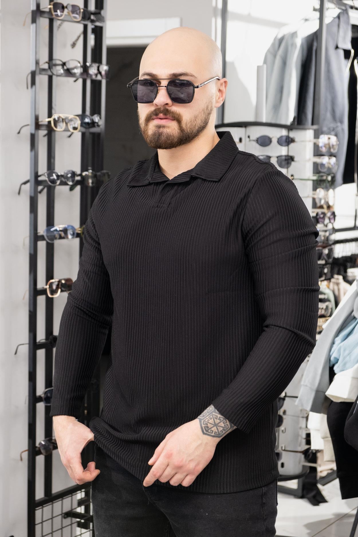 Polo Yaka Kendinden Desenli Sweat (K-SWTS27)