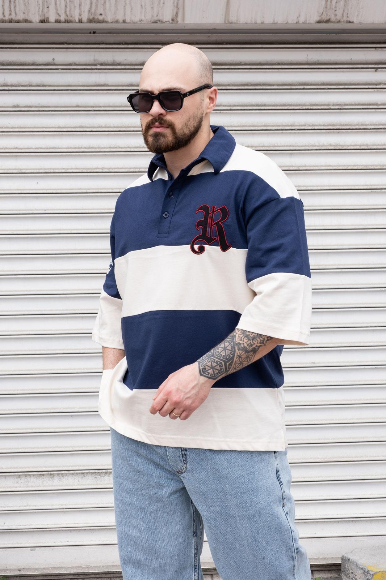 Polo Yaka Nakışlı Oversize T-Shirt (TSL10)