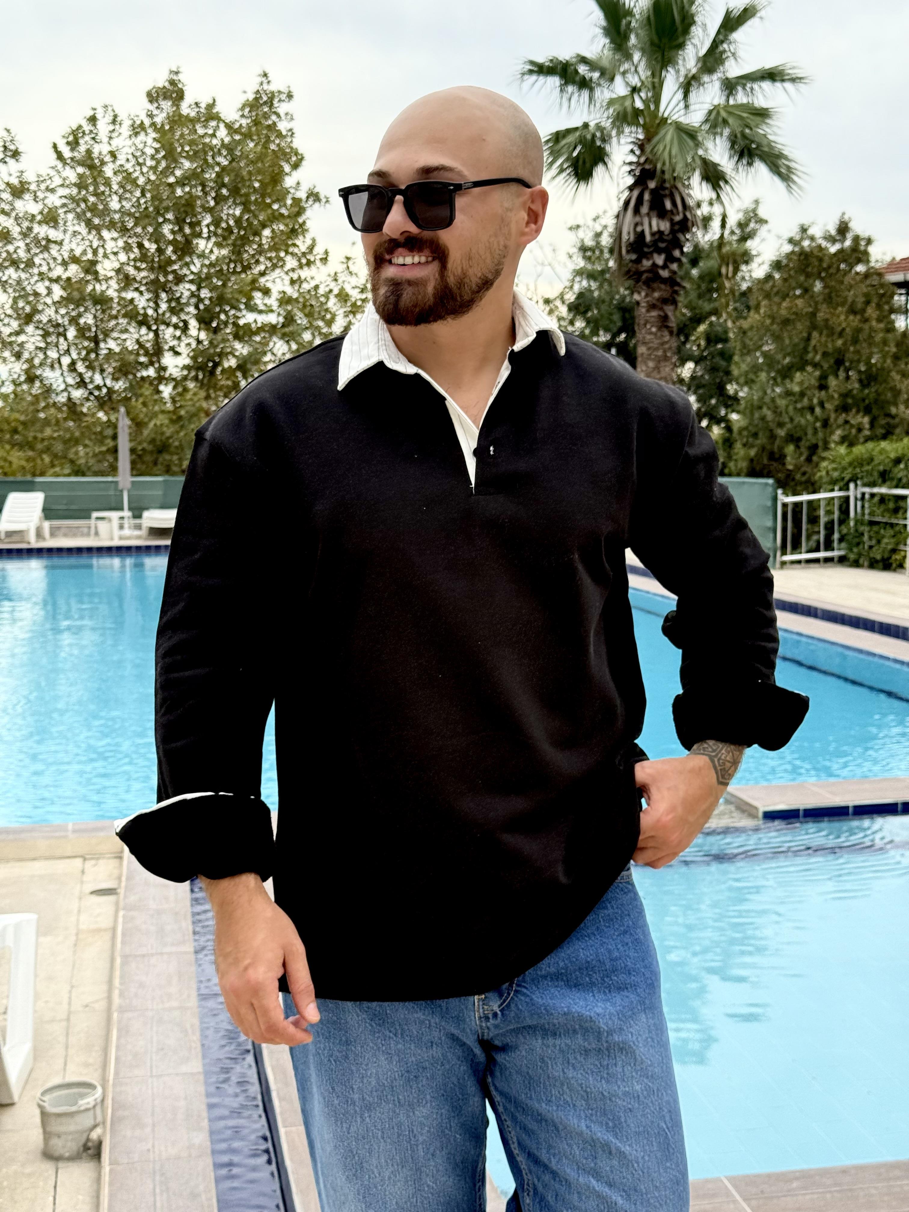 Polo Yaka Oversize Sweatshirt (SVTS45)