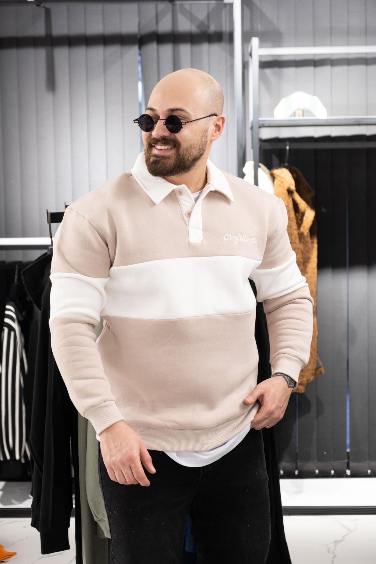 Polo Yaka Şardonlu Sweatshirt (K-SWTKB13)